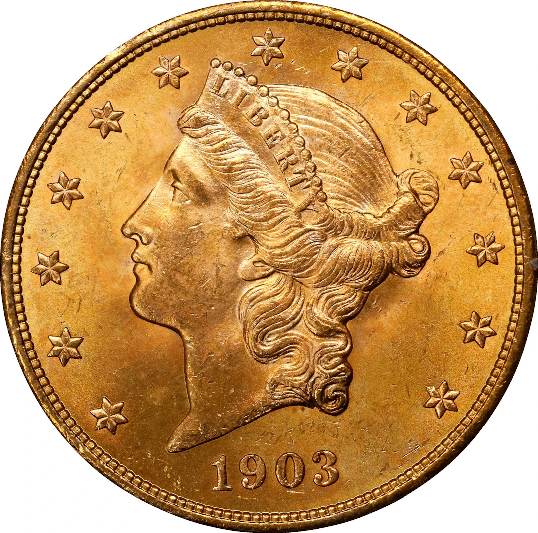 1903 Liberty Head Double Eagle. MS-64 (PCGS). OGH Generation 1.2 Rattler.