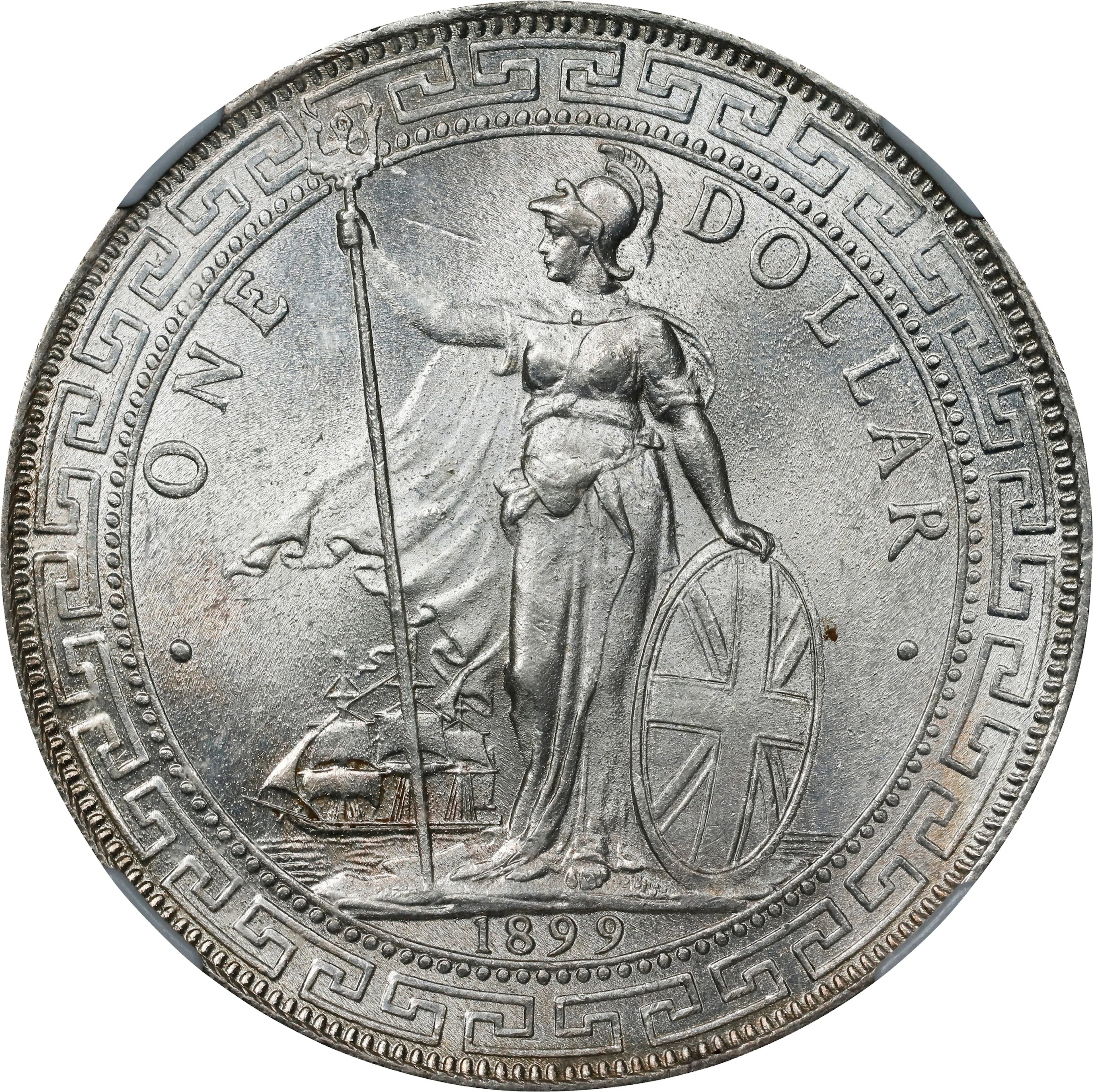 GREAT BRITAIN. Trade Dollar, 1899-B. Bombay Mint. Victoria. NGC MS-64.