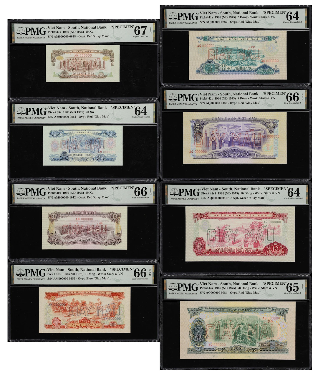 VIETNAM, SOUTH. Lot of (8). National Bank of Vietnam. Mixed Denominations