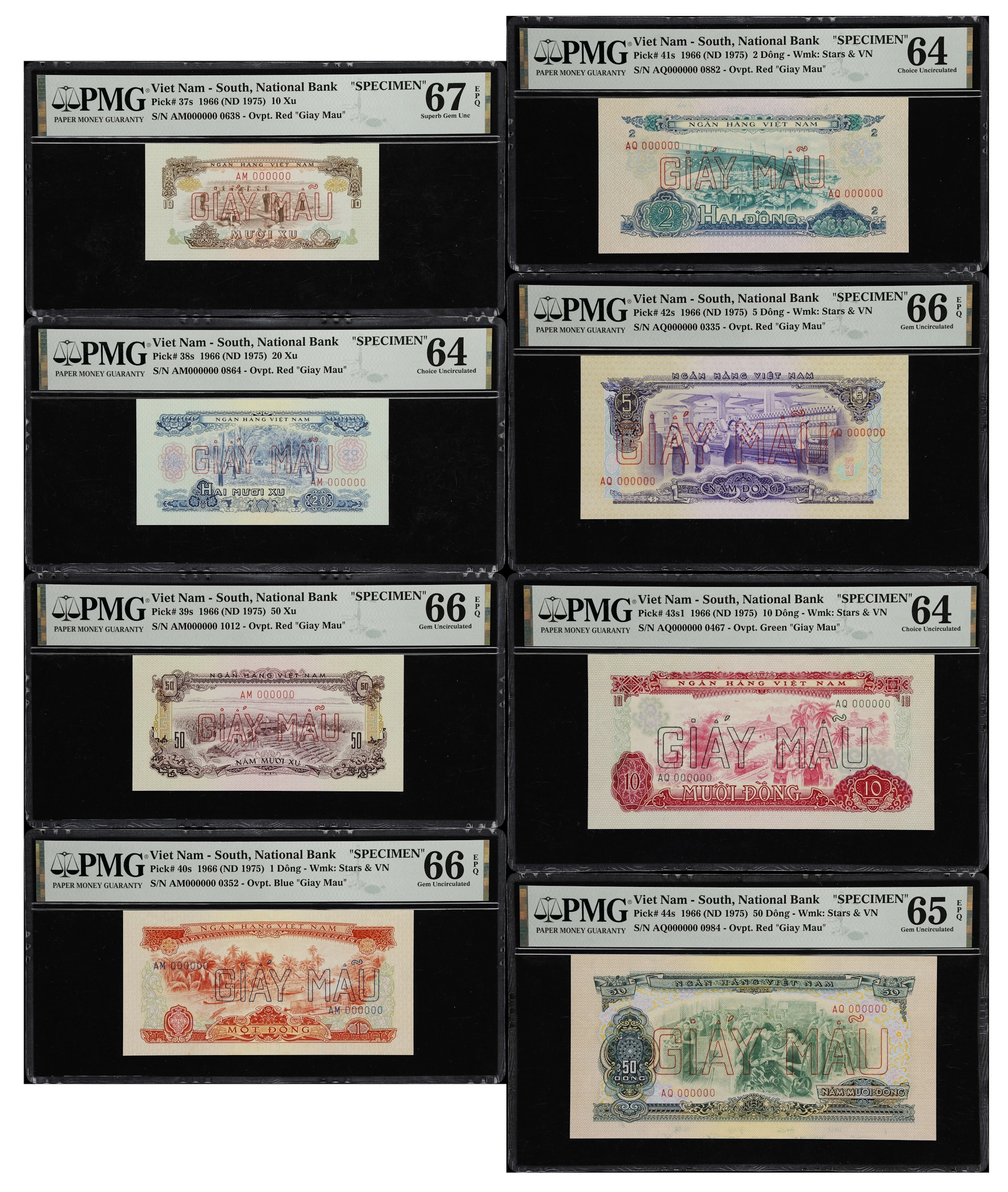 VIETNAM, SOUTH. Lot of (8). National Bank of Vietnam. Mixed Denominations