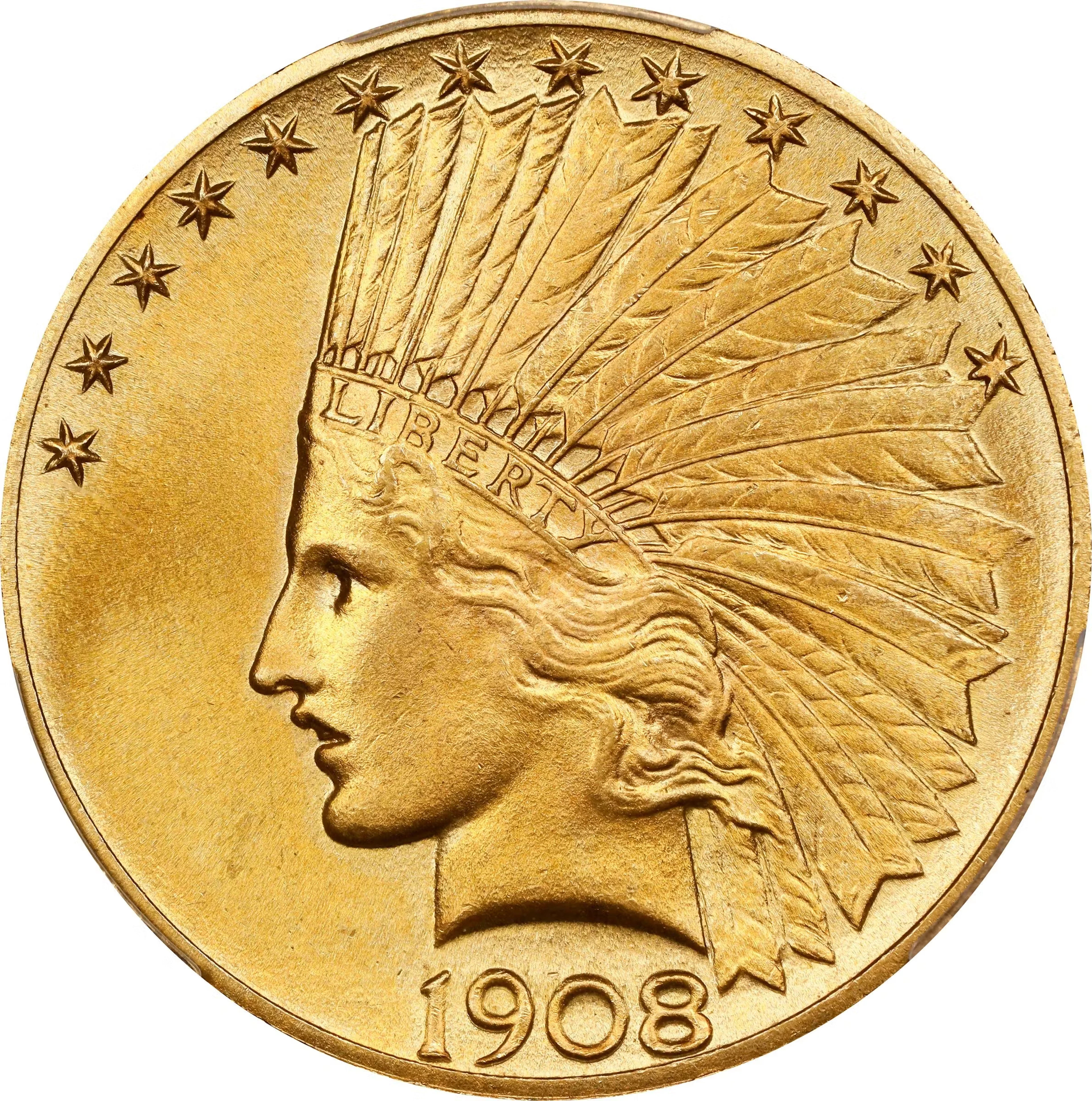 1908 Indian Eagle. Motto. MS-67 (PCGS). CMQ.