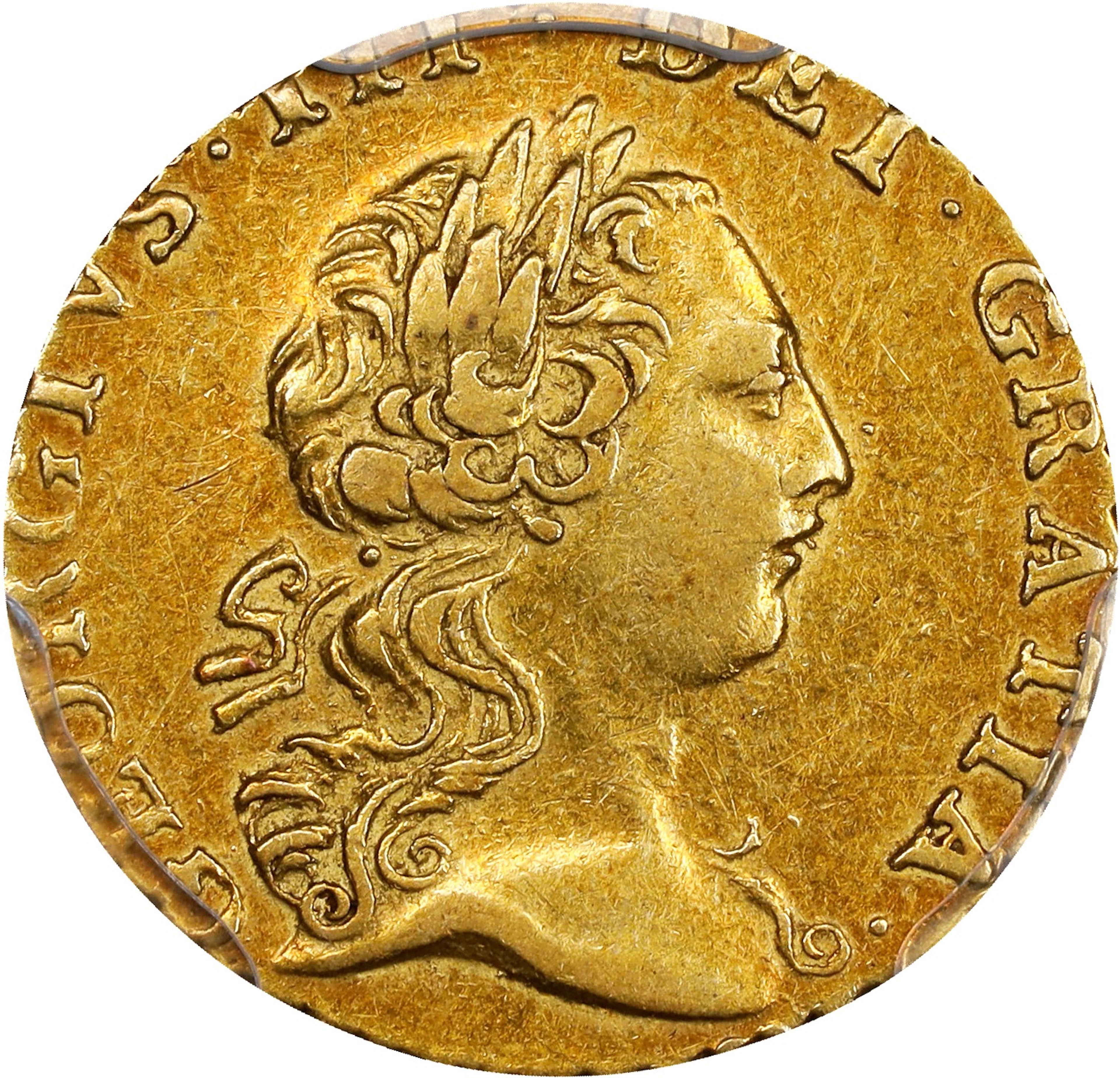 GREAT BRITAIN. 1/4 Guinea, 1762. London Mint. George III. PCGS AU-50.