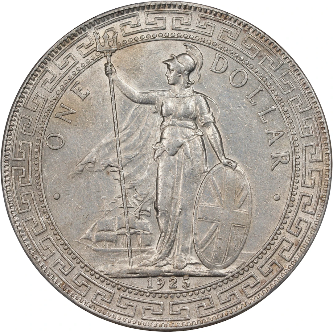 GREAT BRITAIN. Trade Dollar, 1925. London Mint. George V. PCGS AU-55.