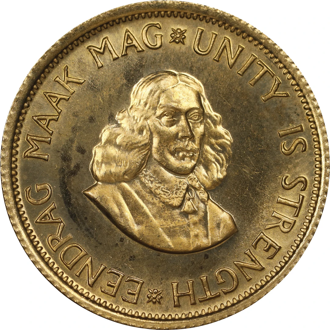 (0.236 oz, 7.325 g AGW). South Africa. 1979 Gold 2 Rand.