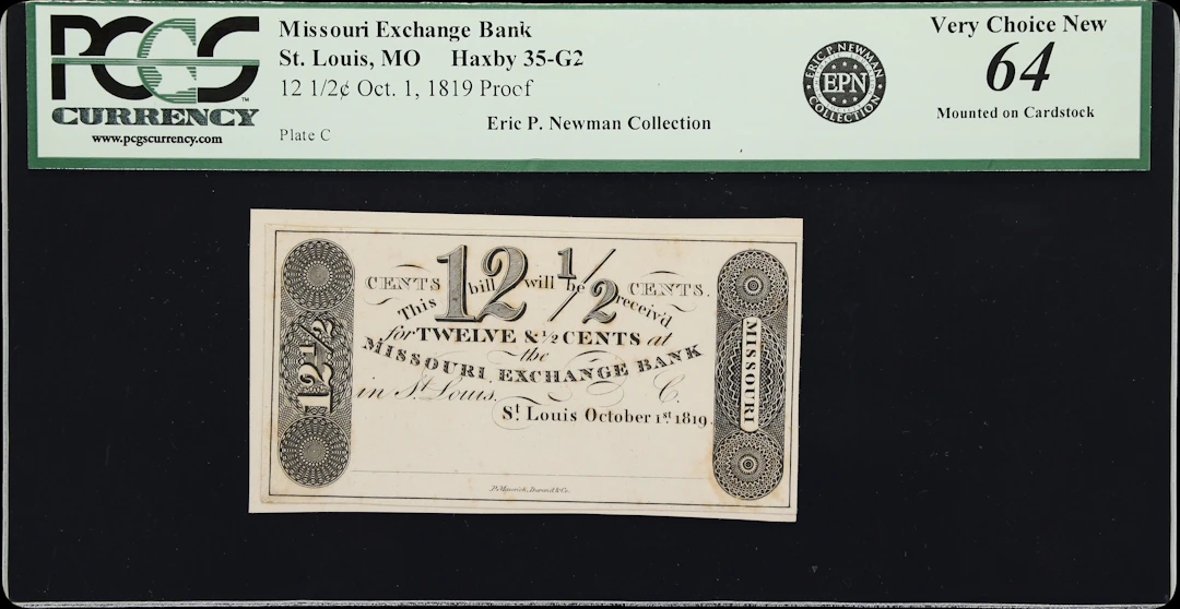 St. Louis, Missouri. Missouri Exchange Bank. 1819 12 1/2 Cents. PCGS