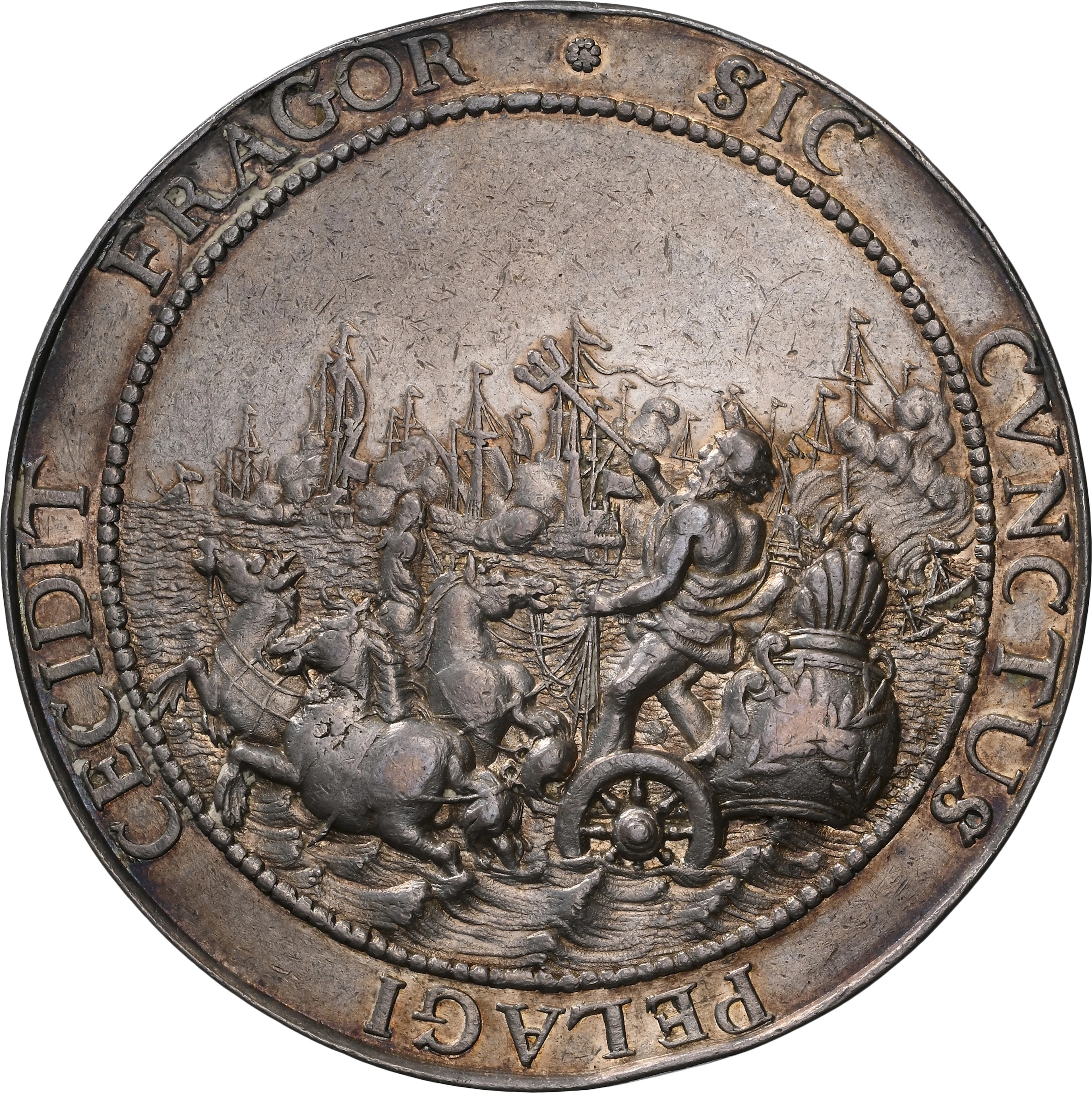 SWEDEN. Peace of Breda Silver Medal, 1668. Karl XI. NGC EF-45.
