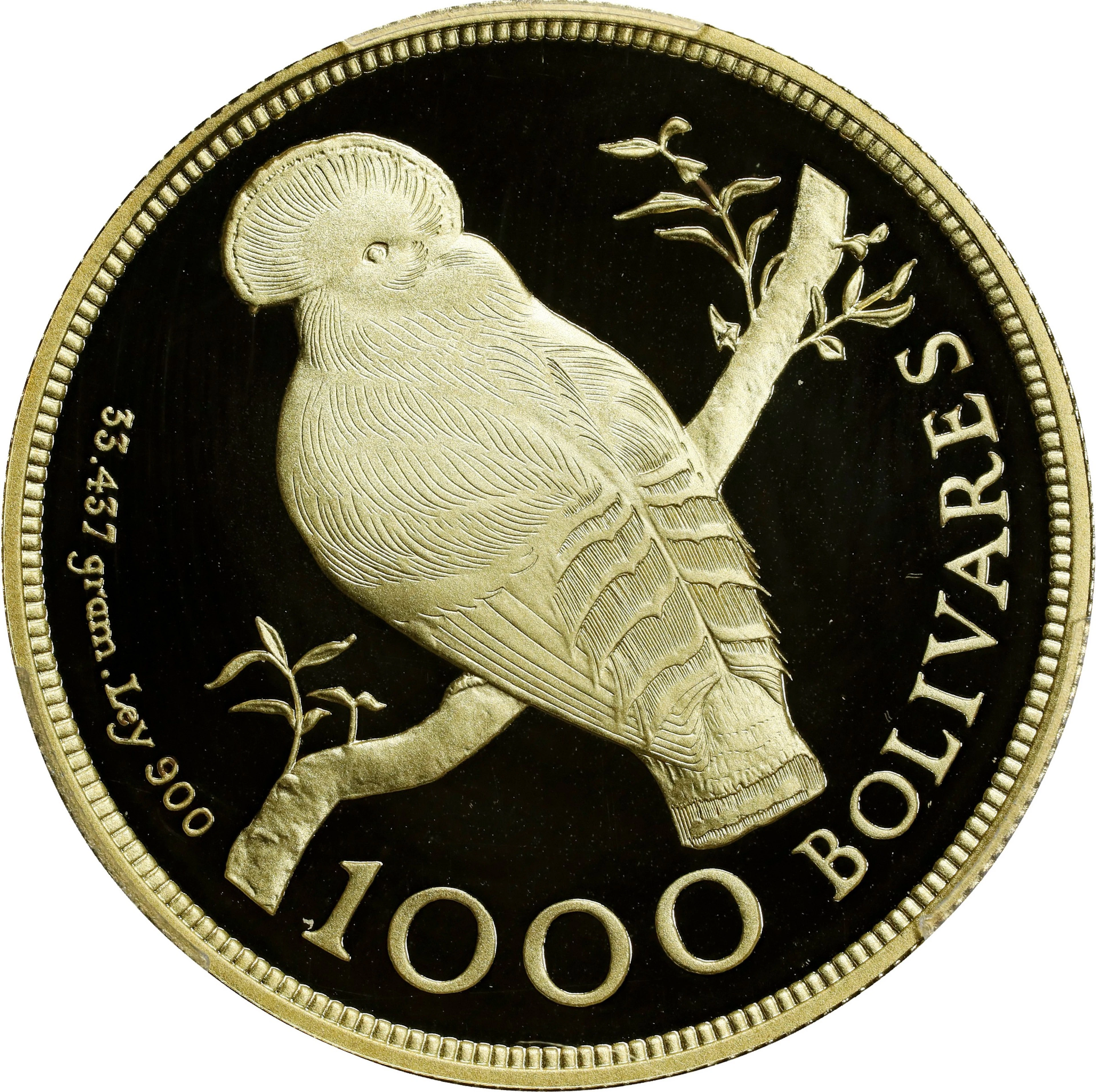 VENEZUELA. 1000 Bolivares, 1975. London or Llantrisant Mint. PCGS