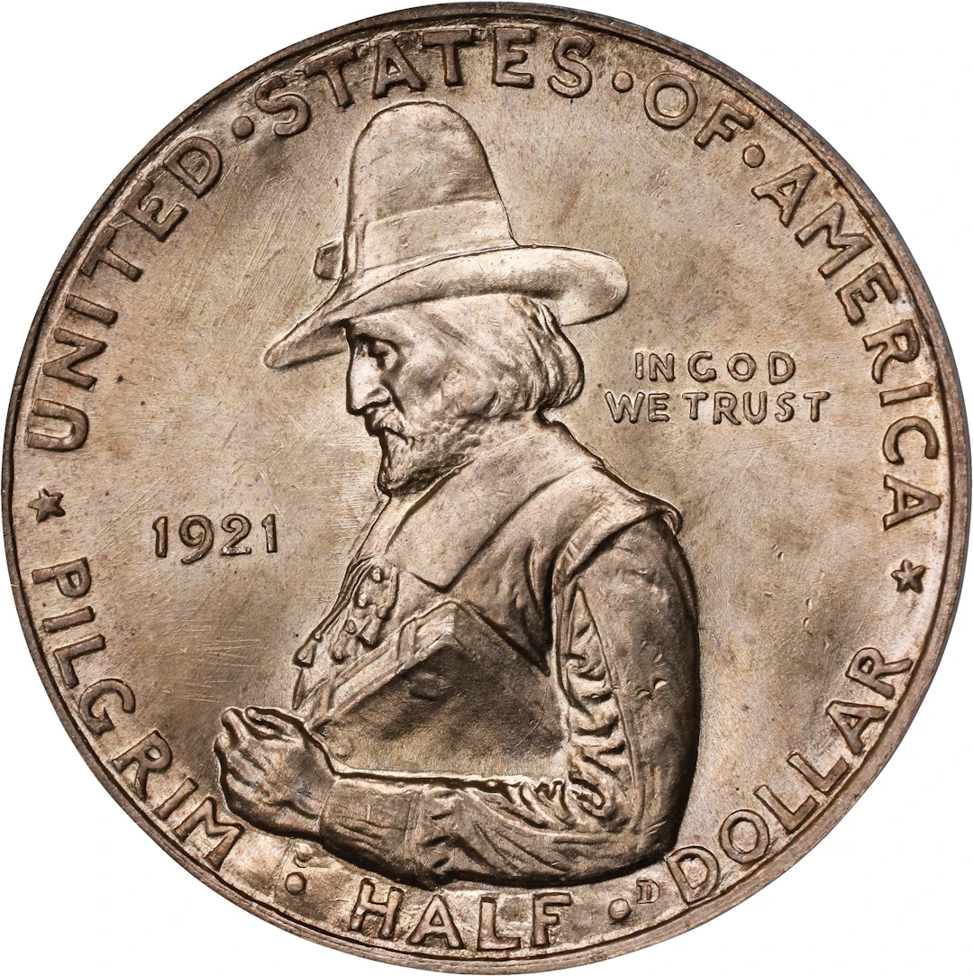 1921 Pilgrim Tercentenary. MS-64 (PCGS).