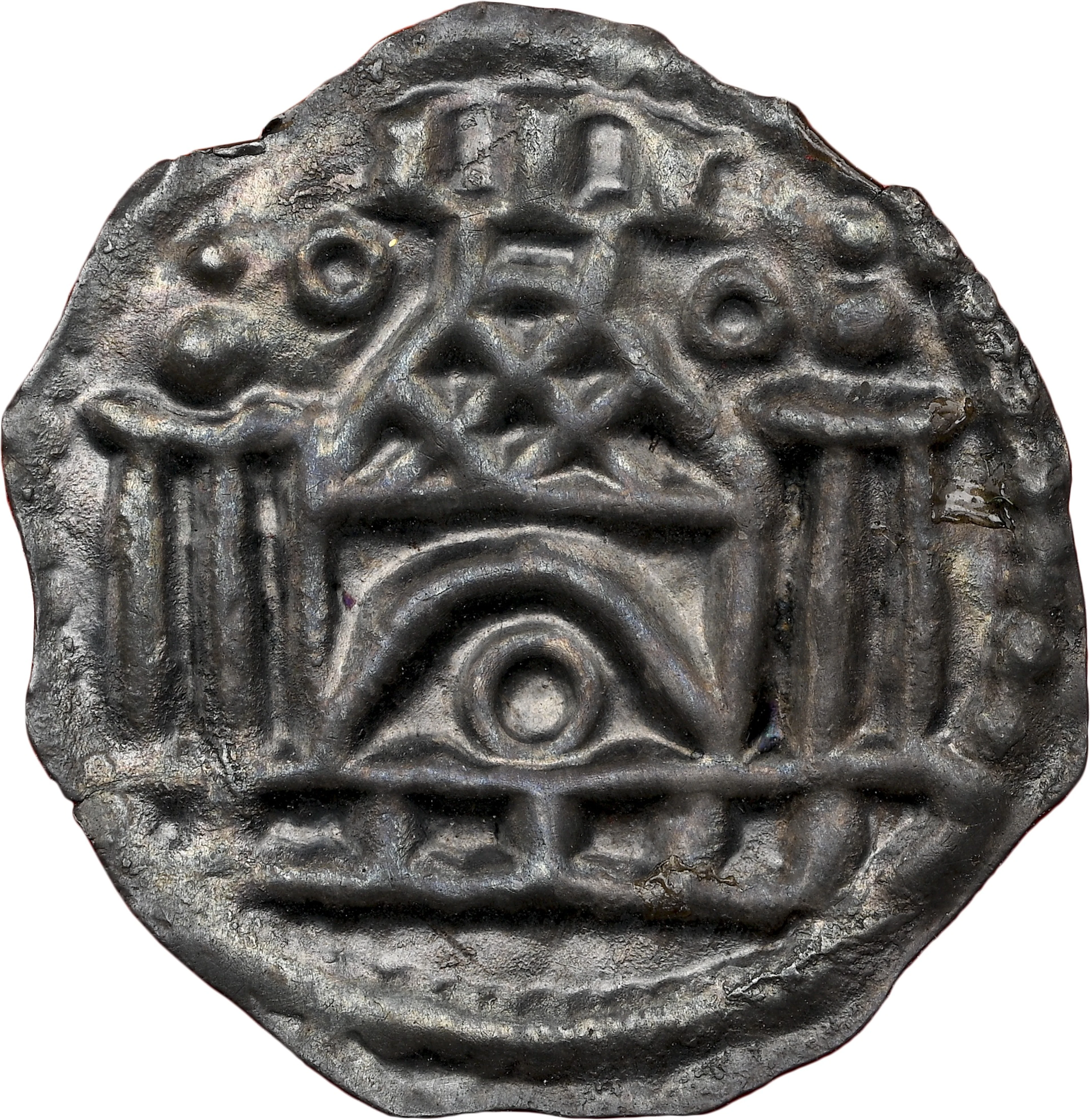 DENMARK. Penny (Bracteate), ND (1146-54). Northern Jutland Mint. Canute