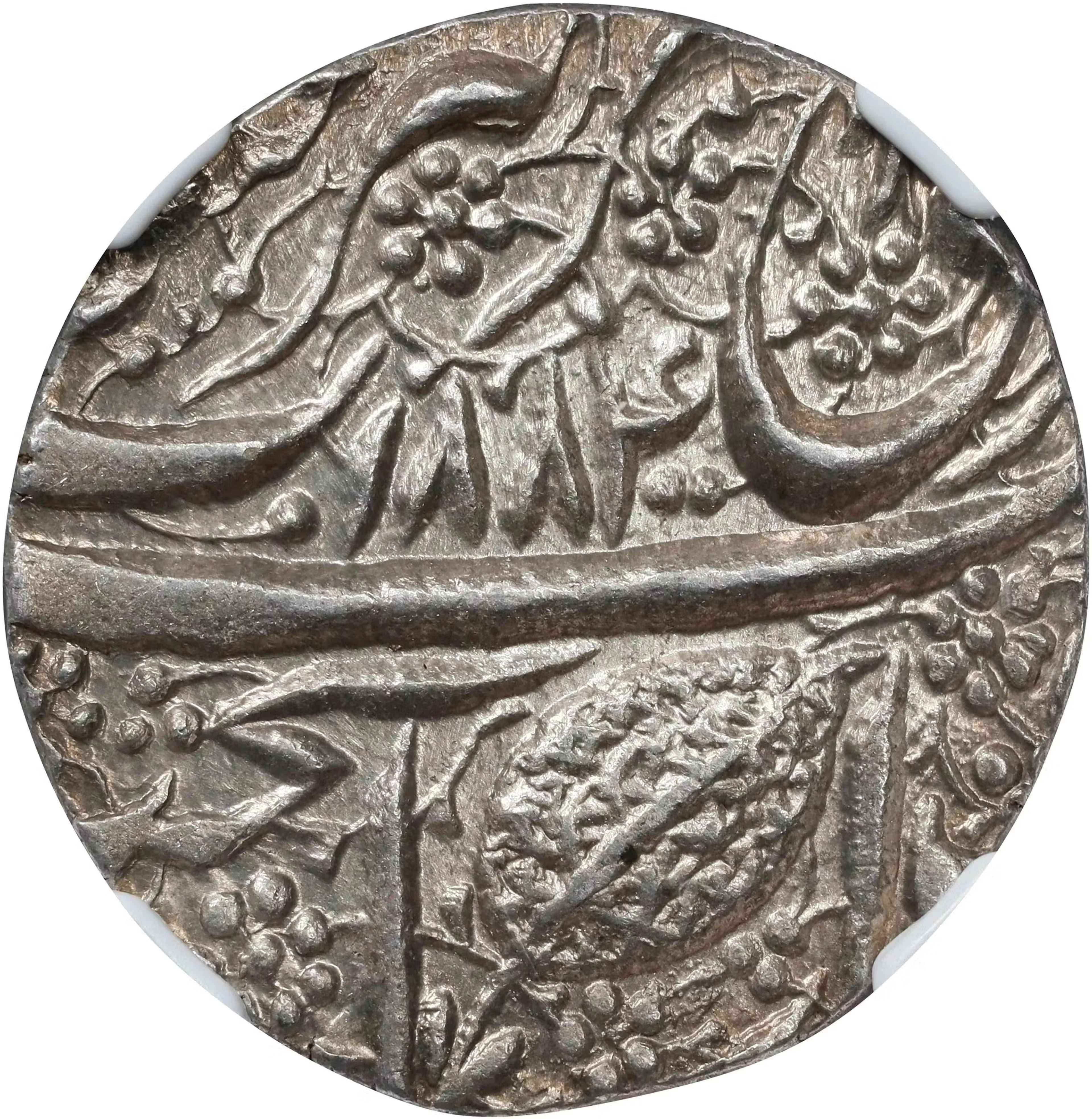 INDIA. Sikh Empire. Rupee, VS 1884 (1827). Amritsar Mint. Ranjit Singh.