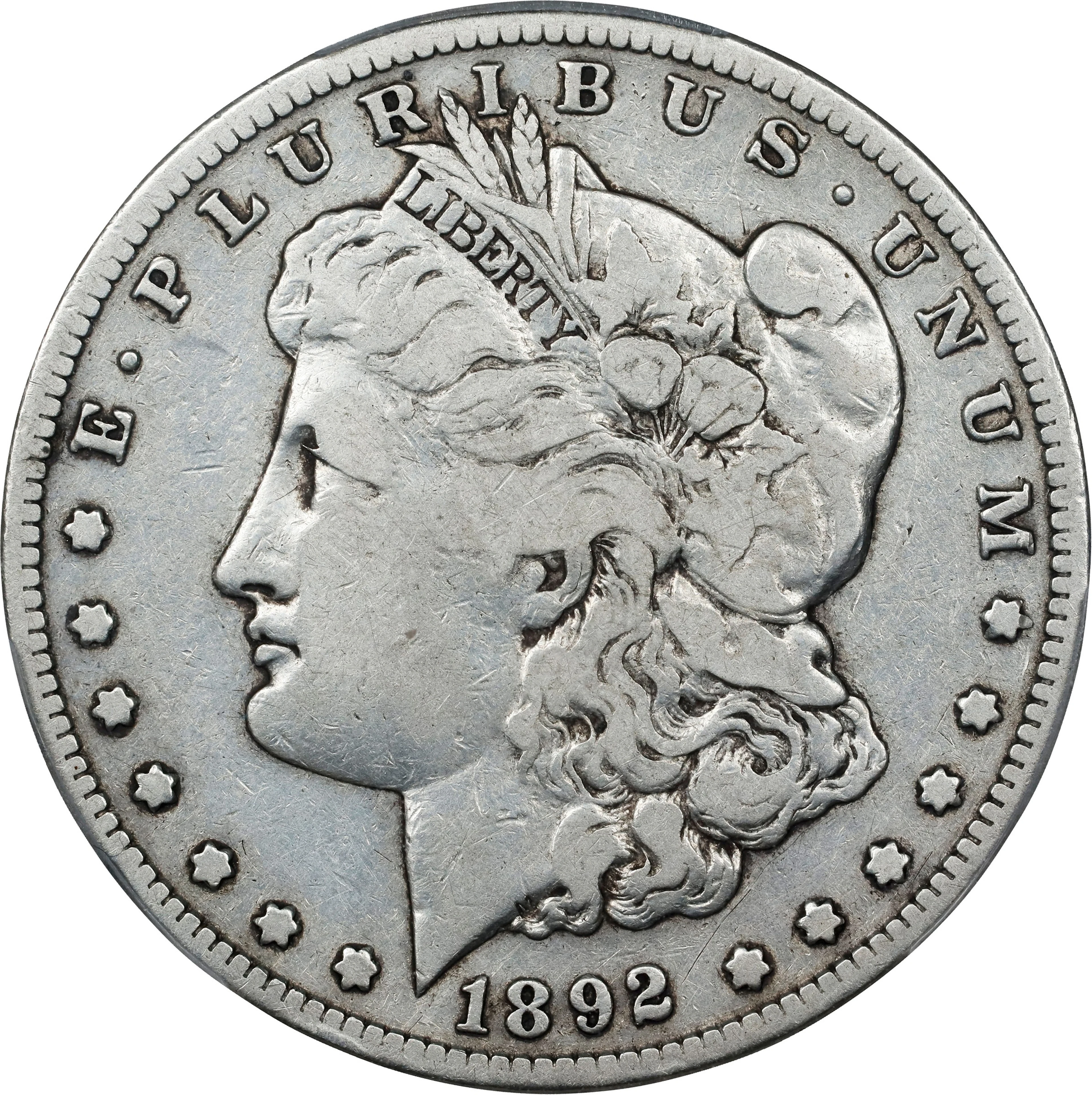 1892-S Morgan Silver Dollar. Fine Details--Cleaned (PCGS).