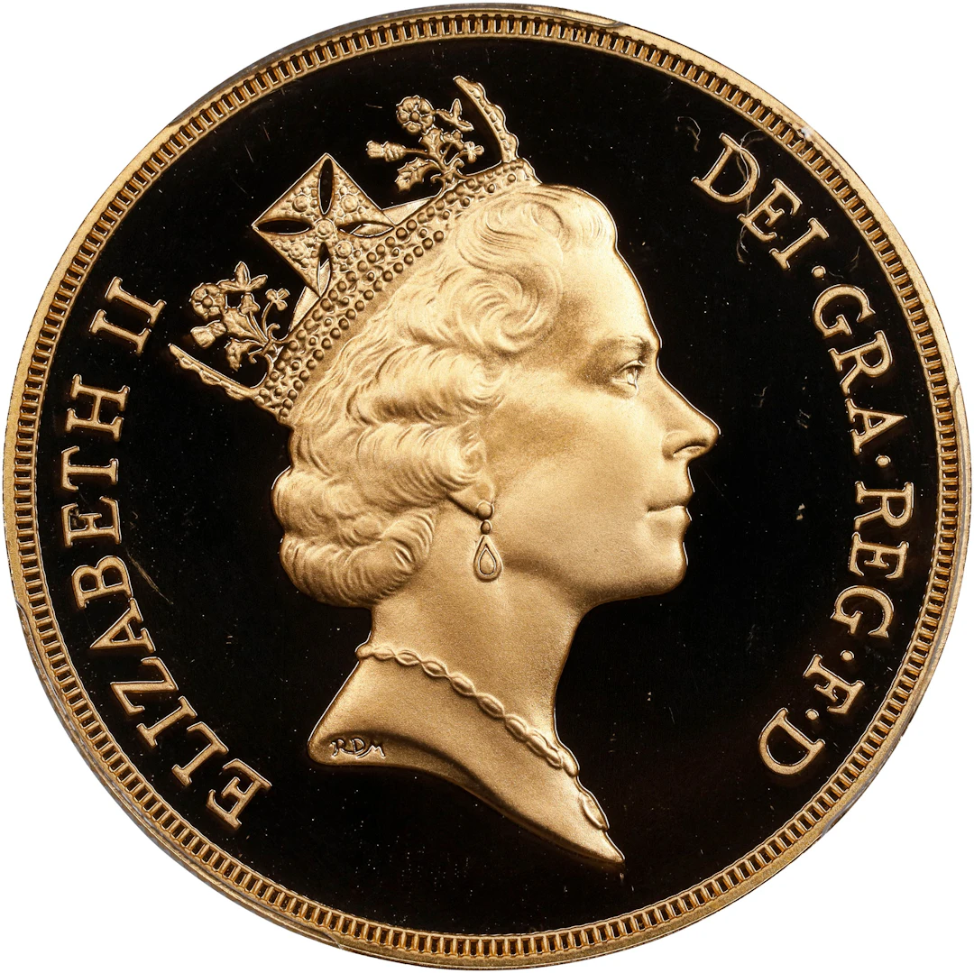GREAT BRITAIN. 5 Pounds, 1992. Llantrisant Mint. Elizabeth II. PCGS