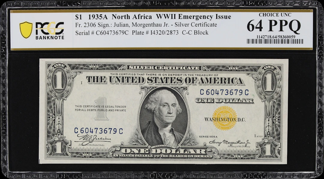 Fr. 2306. 1935A $1 North Africa Emergency Note. PCGS Banknote Choice