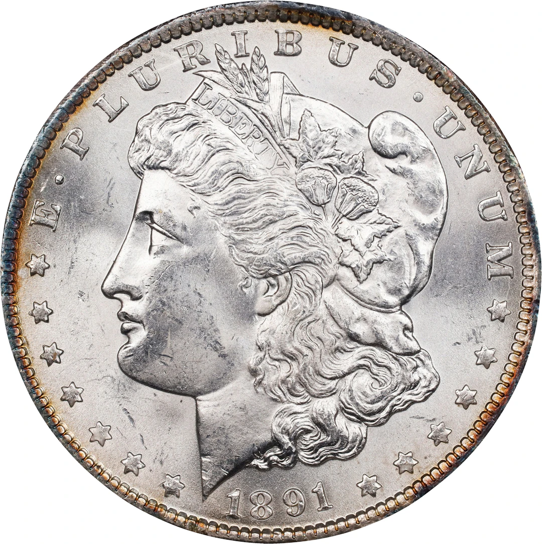 1891 Morgan Silver Dollar. MS-63 (NGC).