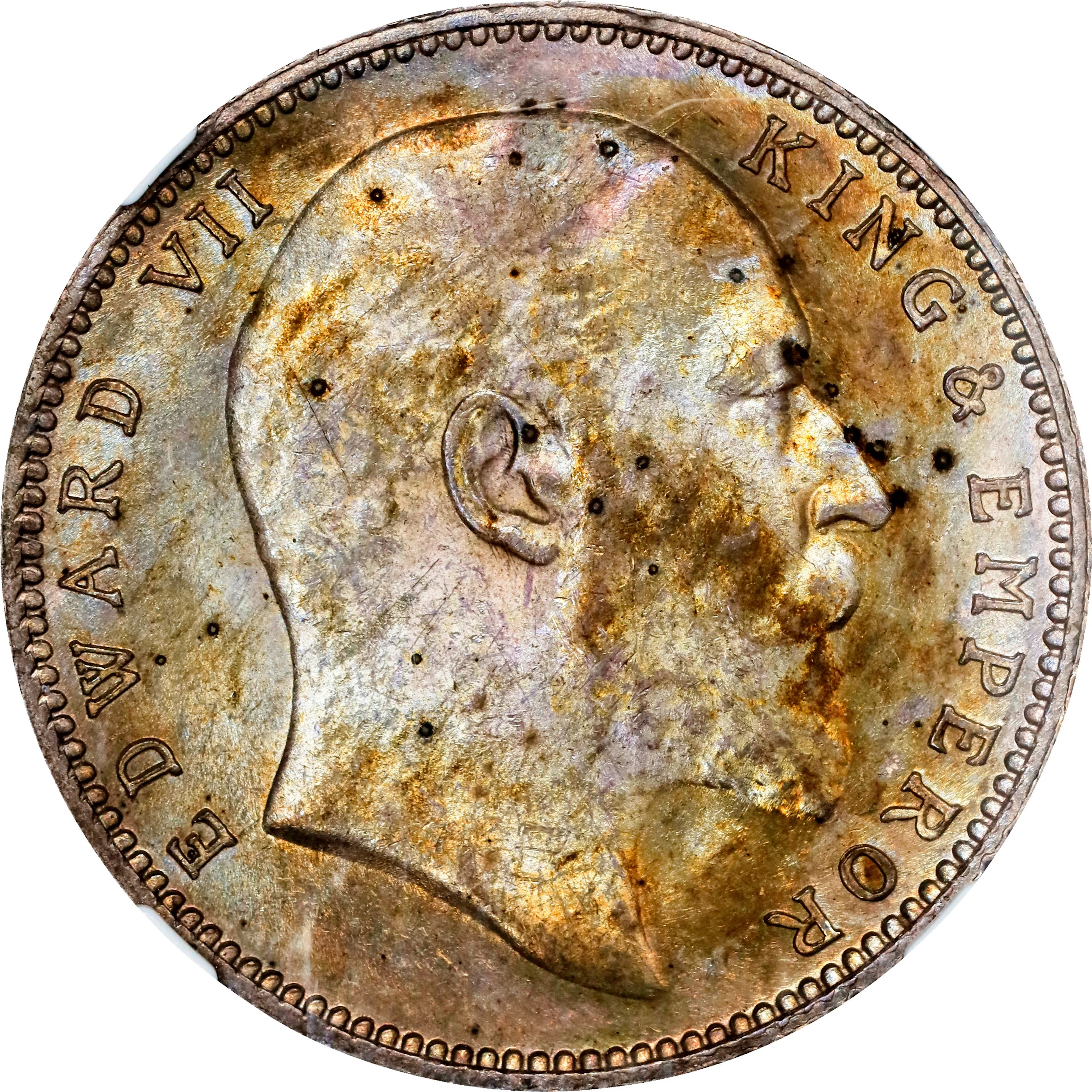 INDIA. Rupee, 1903-B. Bombay Mint. Edward VII. NGC MS-62.