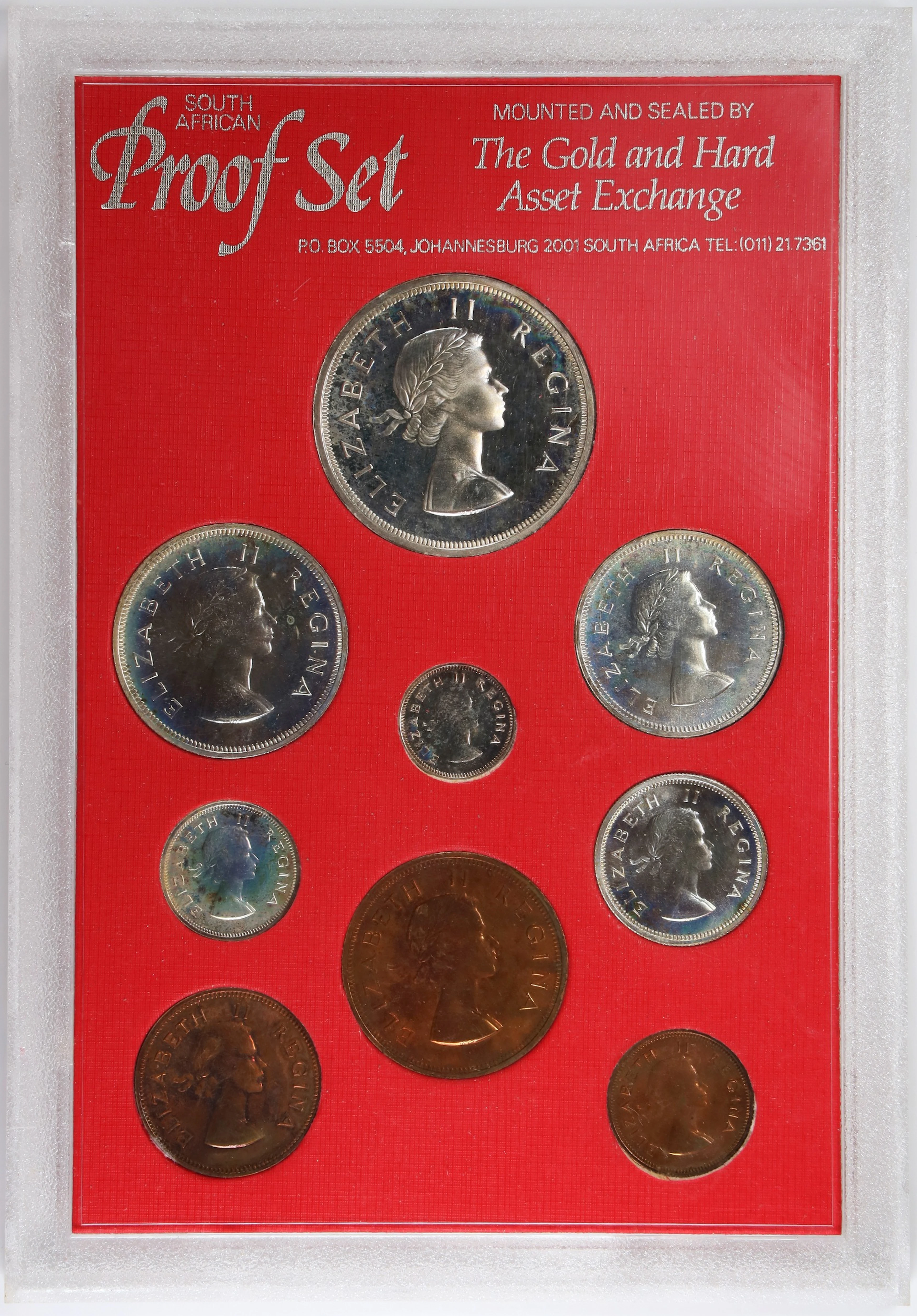 SOUTH AFRICA. Proof Set (9 Pieces), 1959. Pretoria Mint. Elizabeth