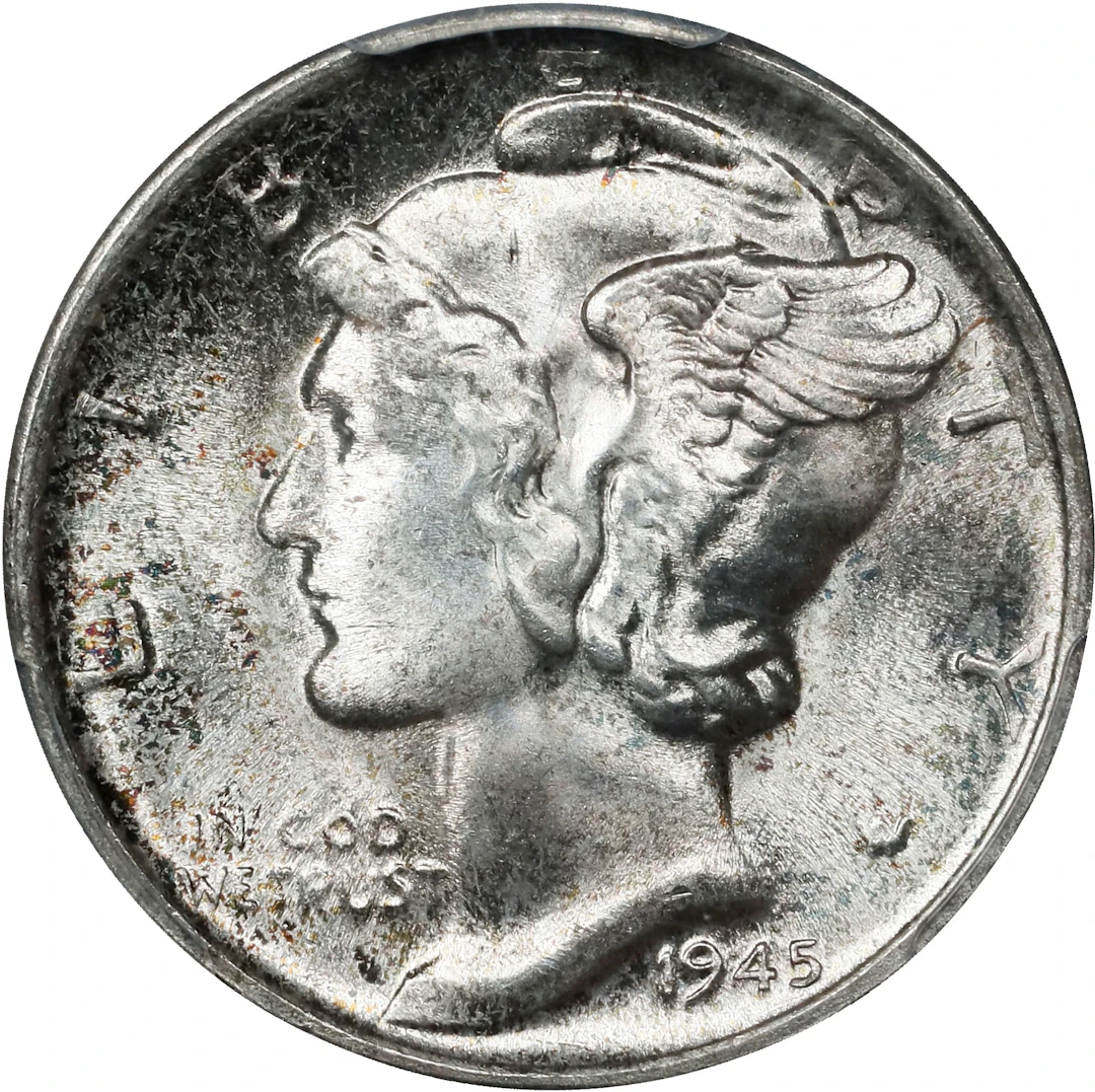 1945-S Mercury Dime. FS-512. Micro S. MS-65 (PCGS).