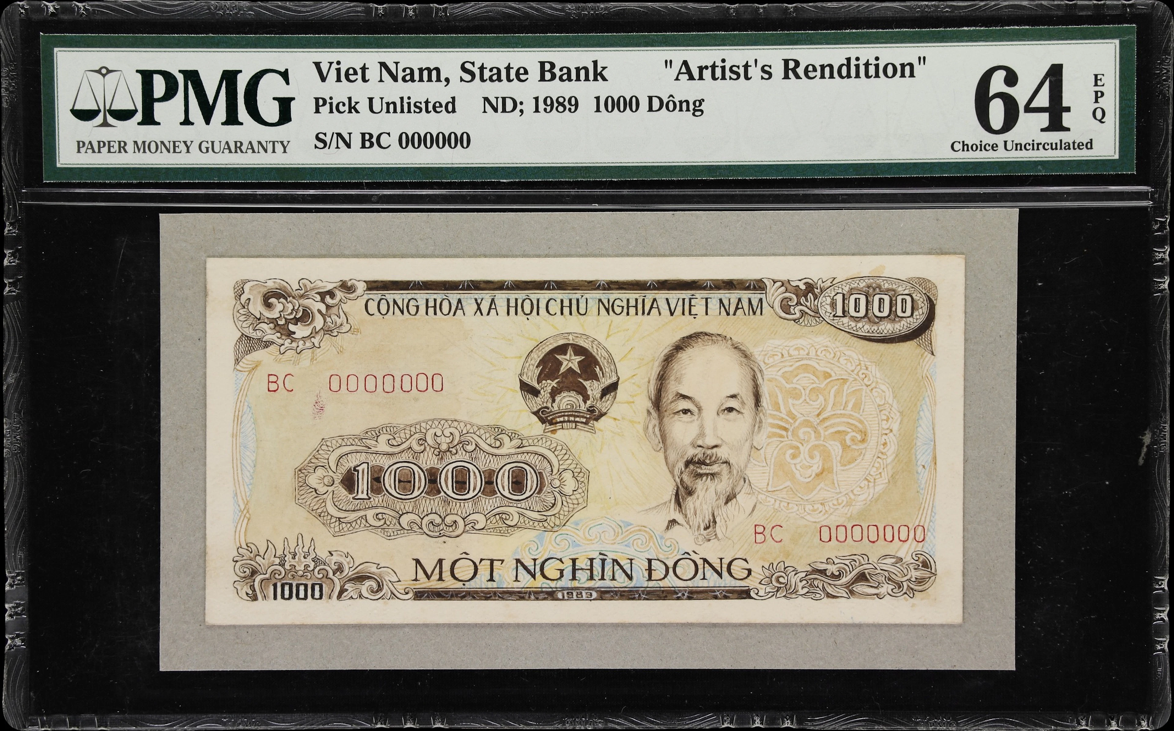 VIETNAM. Cong Hoa Xa Hoi Chu Nghia Viet Nam. 1000 Dong, ND (1989).