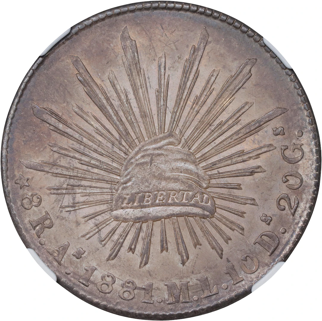 MEXICO. 8 Reales, 1881-As ML. Alamos Mint. NGC MS-63.