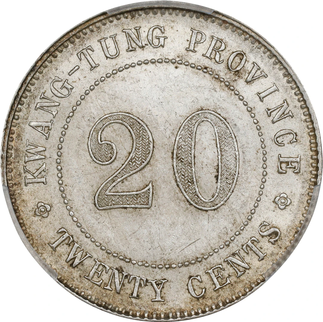 (t) CHINA. Kwangtung. 20 Cents, Year 4 (1915). Kwangtung Mint. PCGS MS-61.