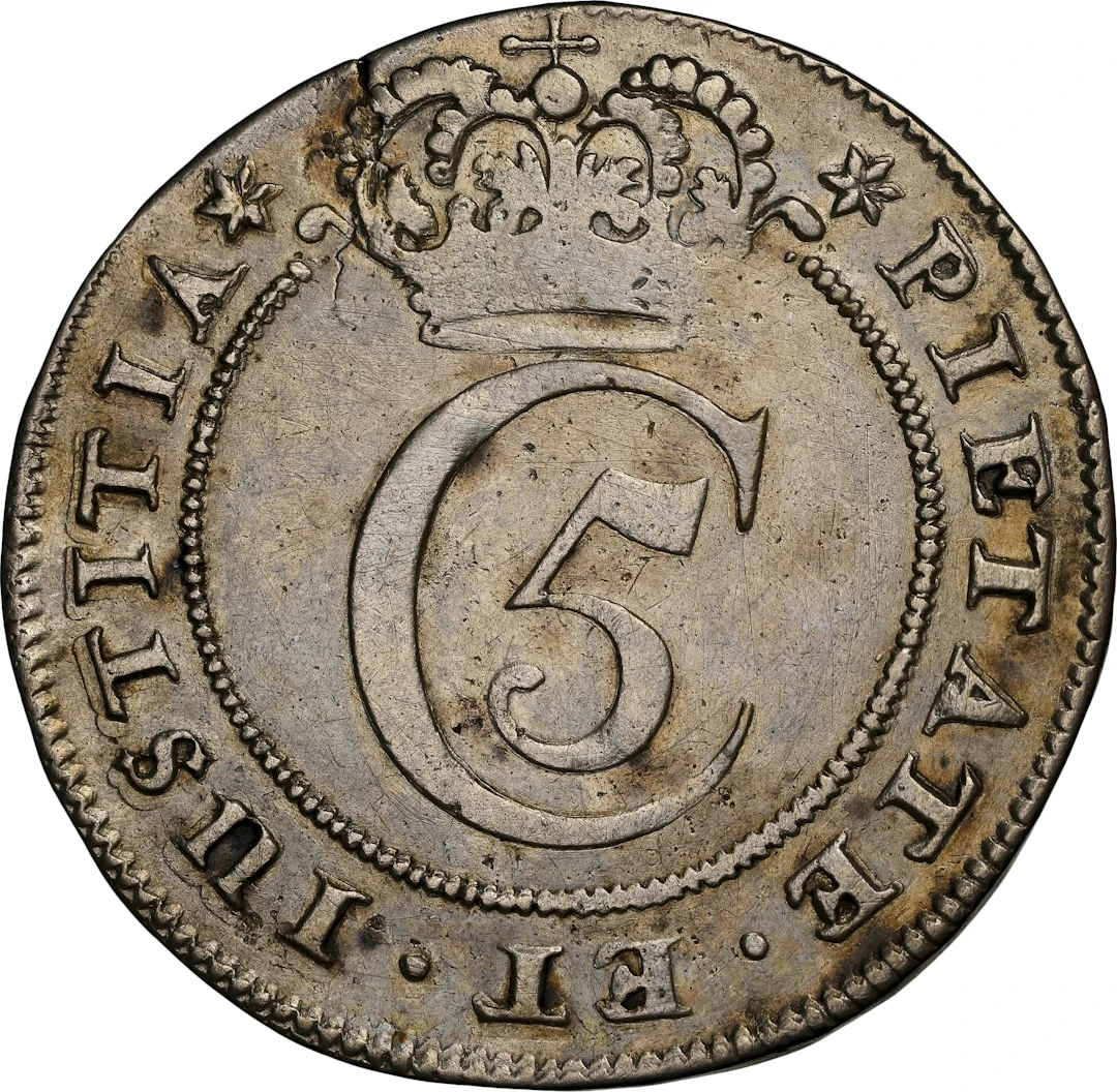 NORWAY. Mark, 1674. Christiania Mint. Christian V. NGC AU Details--Cleaned.