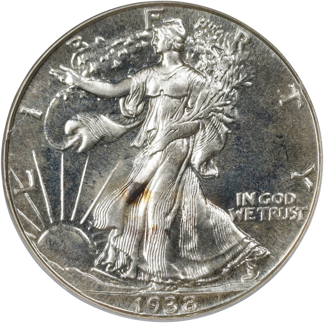1938 Walking Liberty Half Dollar. Proof-65 (PCGS).