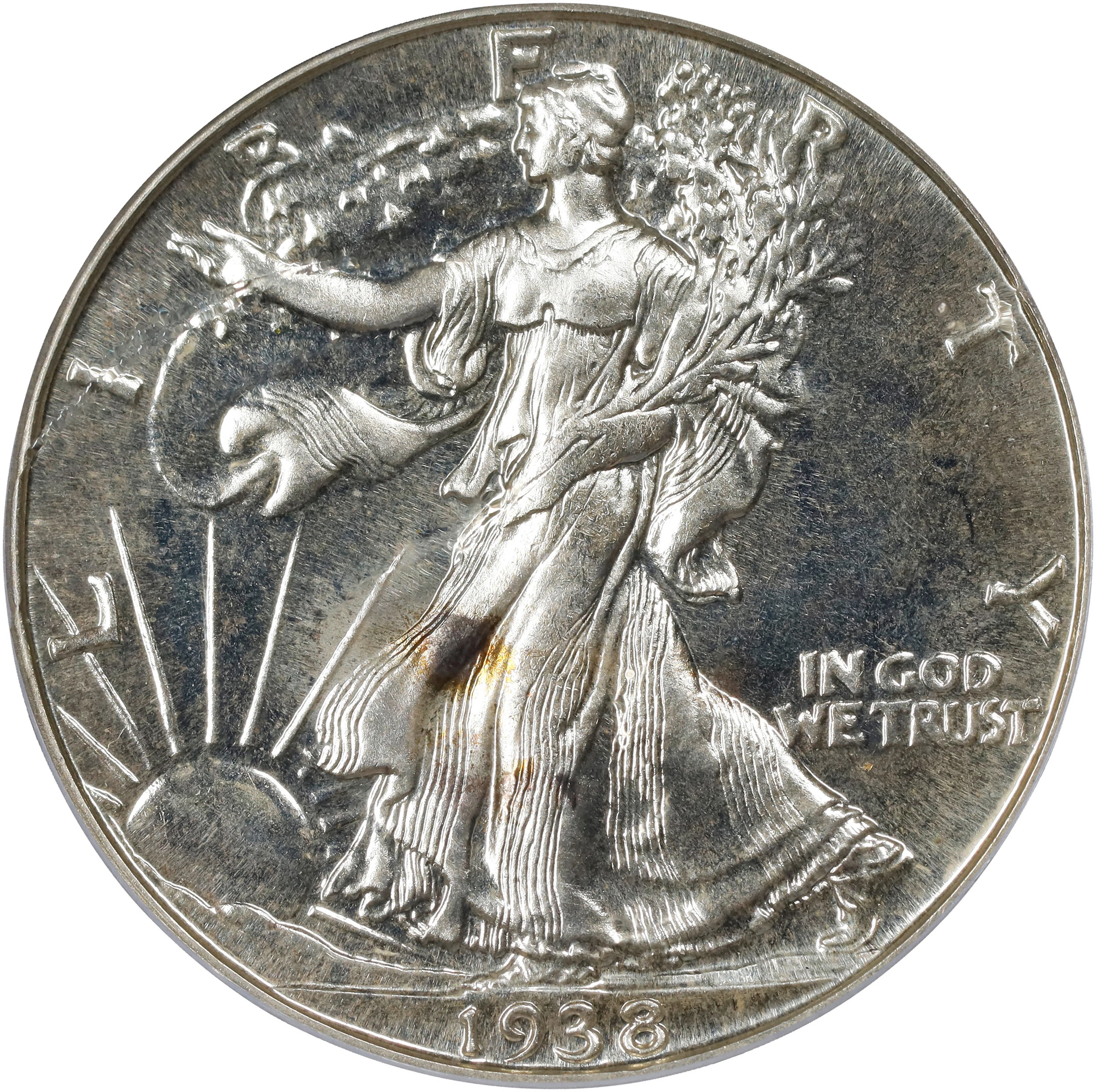 1938 Walking Liberty Half Dollar. Proof-65 (PCGS).