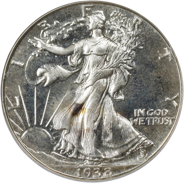 1938 Walking Liberty Half Dollar. Proof-65 (PCGS).