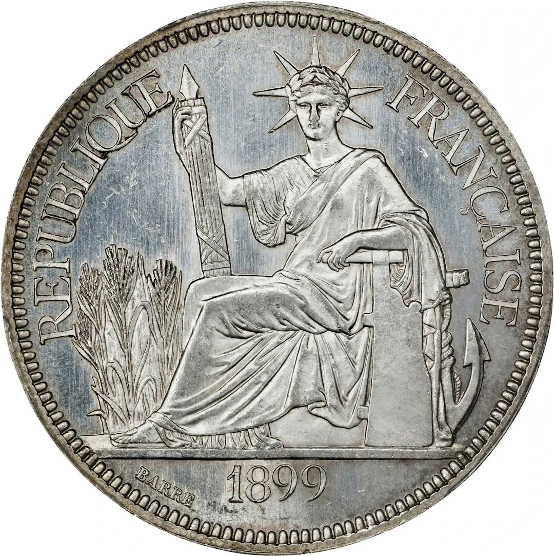 FRENCH INDO-CHINA. Piastre, 1899-A. Paris Mint. PCGS MS-63.