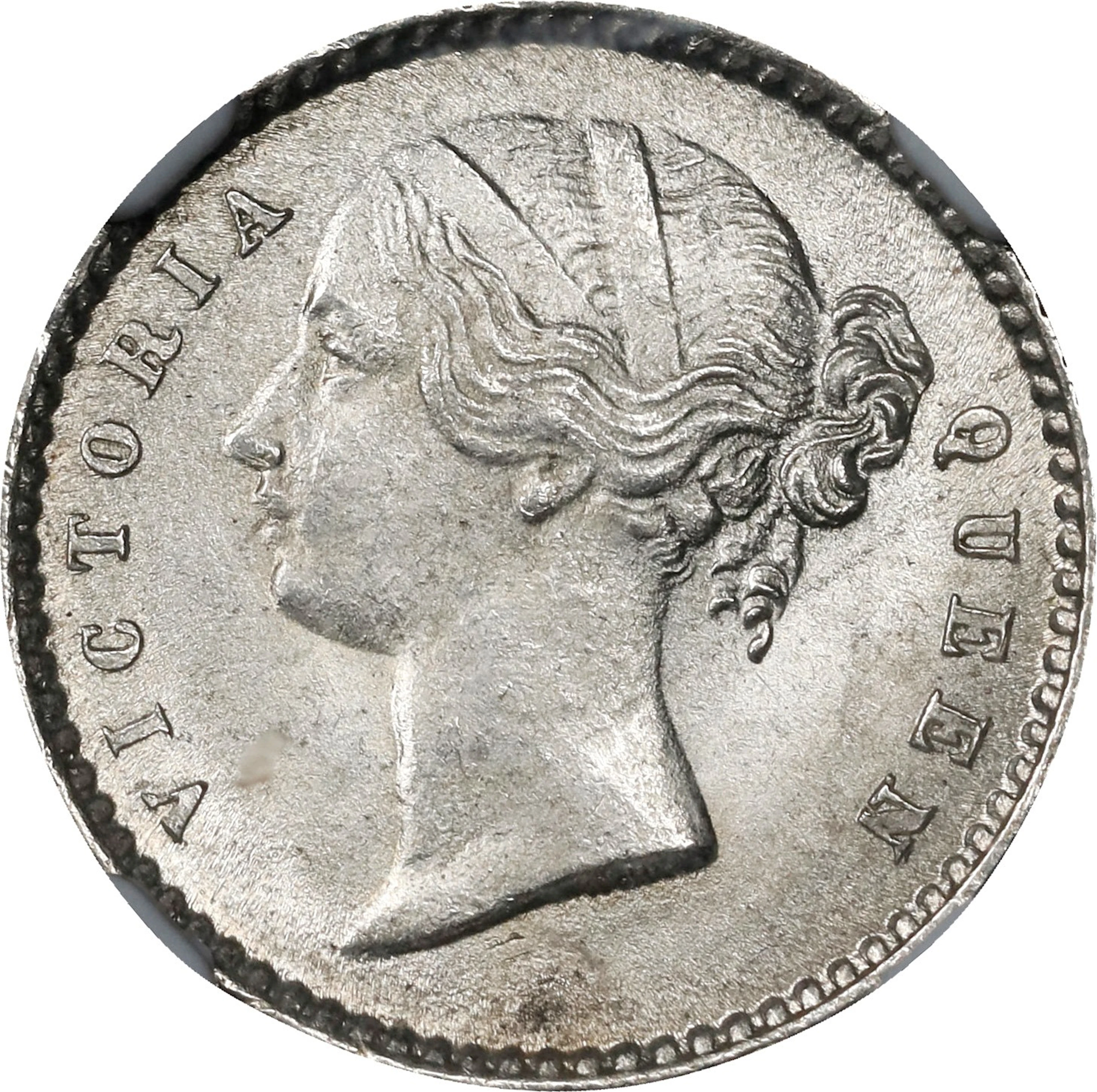 INDIA. British East India Company. 2 Annas, 1841-(B). Bombay Mint.