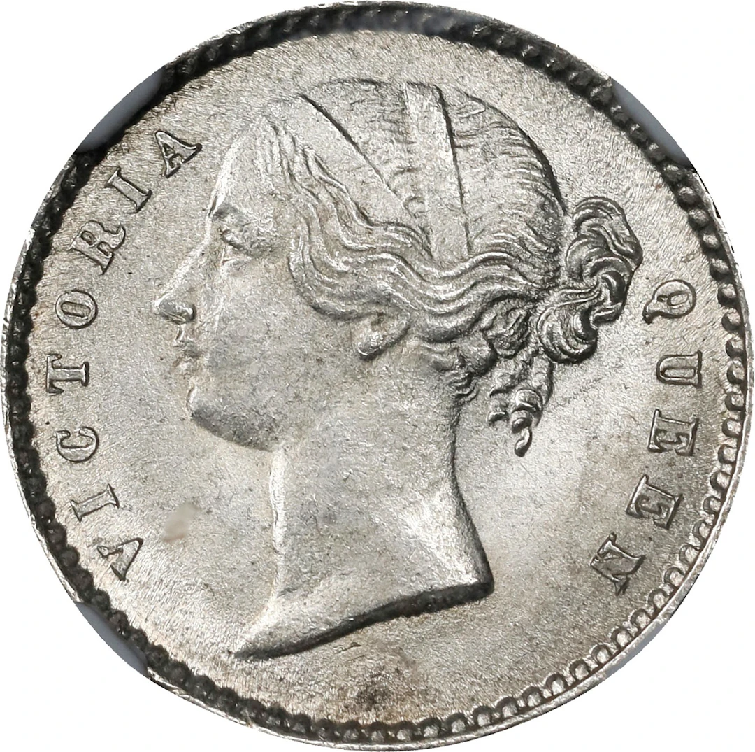 INDIA. British East India Company. 2 Annas, 1841-(B). Bombay Mint.