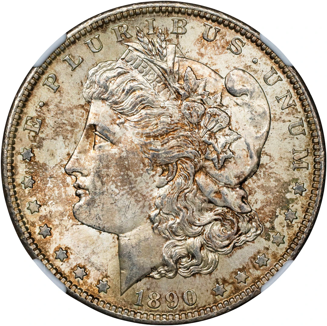 1890-S Morgan Silver Dollar. MS-64 (NGC).