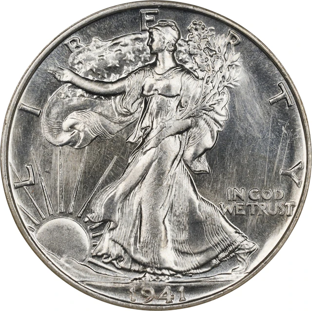 1941-S Walking Liberty Half Dollar. MS-67 (NGC).