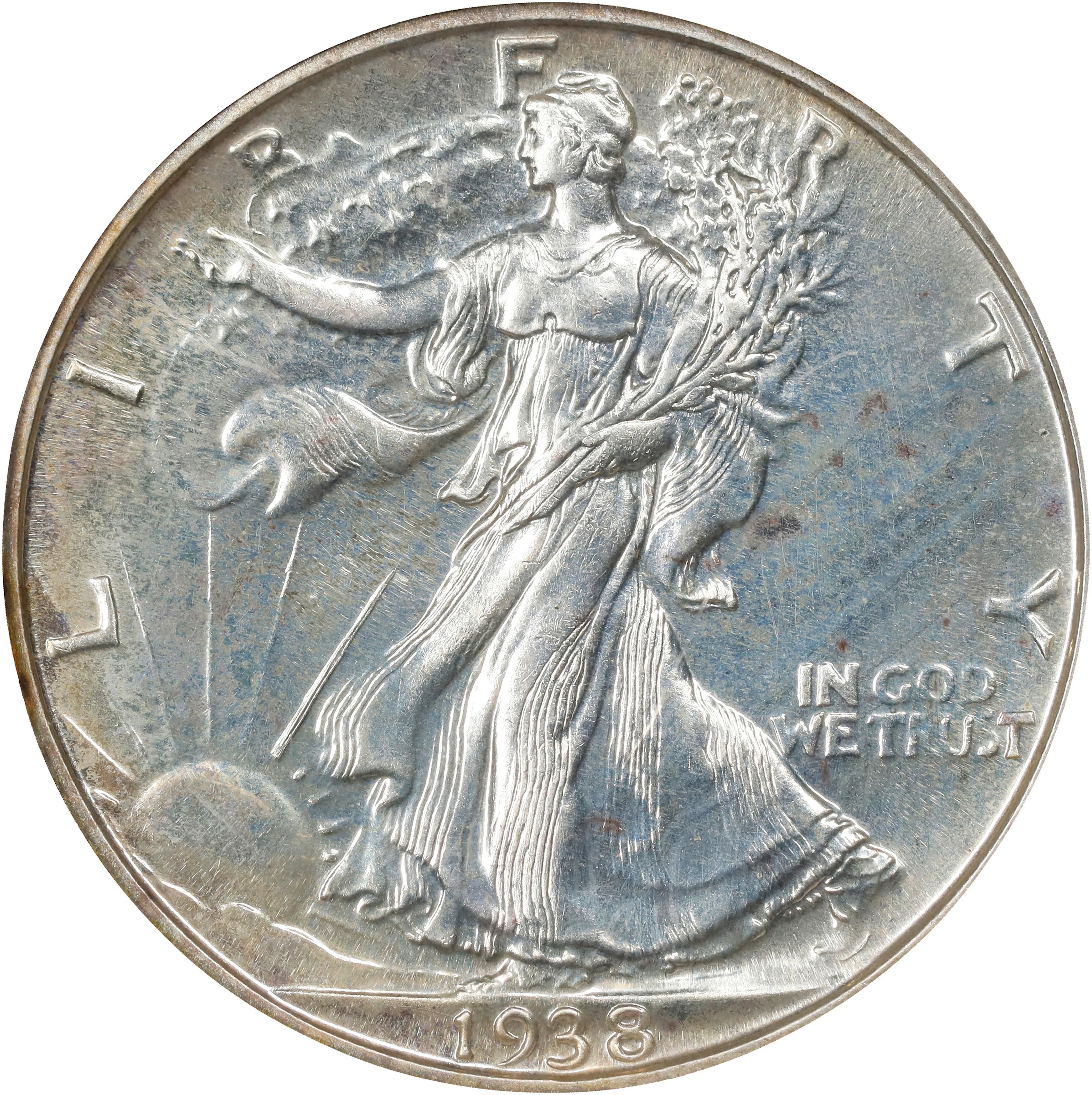 1938 Walking Liberty Half Dollar. Proof-67 (NGC).