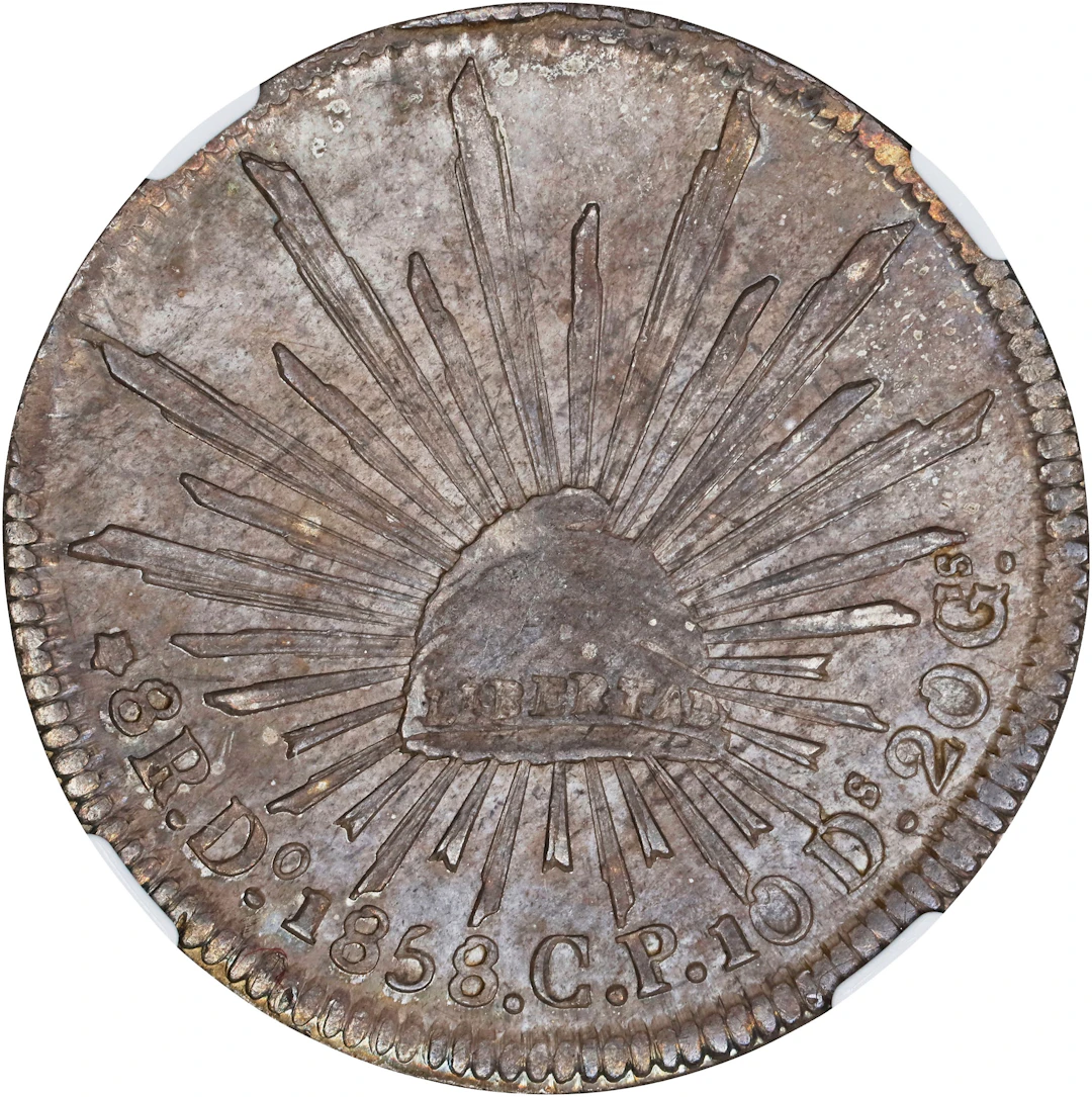 MEXICO. 8 Reales, 1858-Do CP. Durango Mint. NGC MS-63.