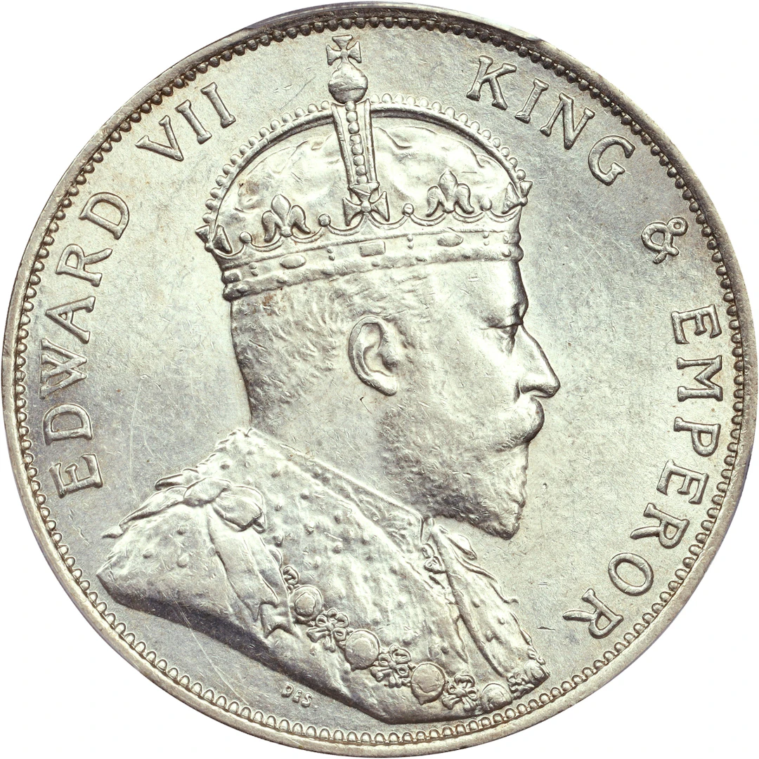 (t) HONG KONG (SAR). 50 Cents, 1905. London Mint. Edward VII. PCGS AU-58.