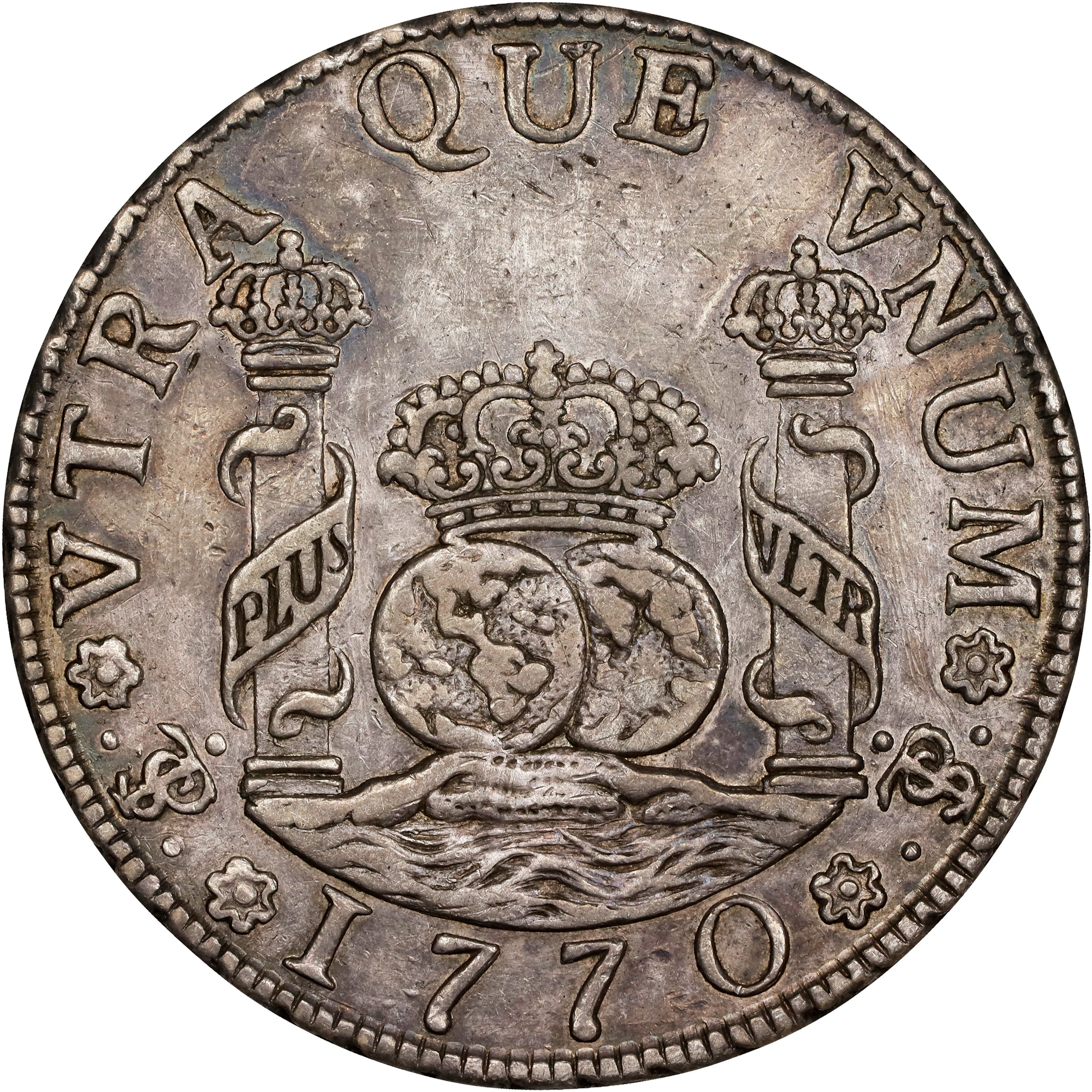 BOLIVIA. 4 Reales, 1770-PTS JR. Potosi Mint. Charles III. EXTREMELY