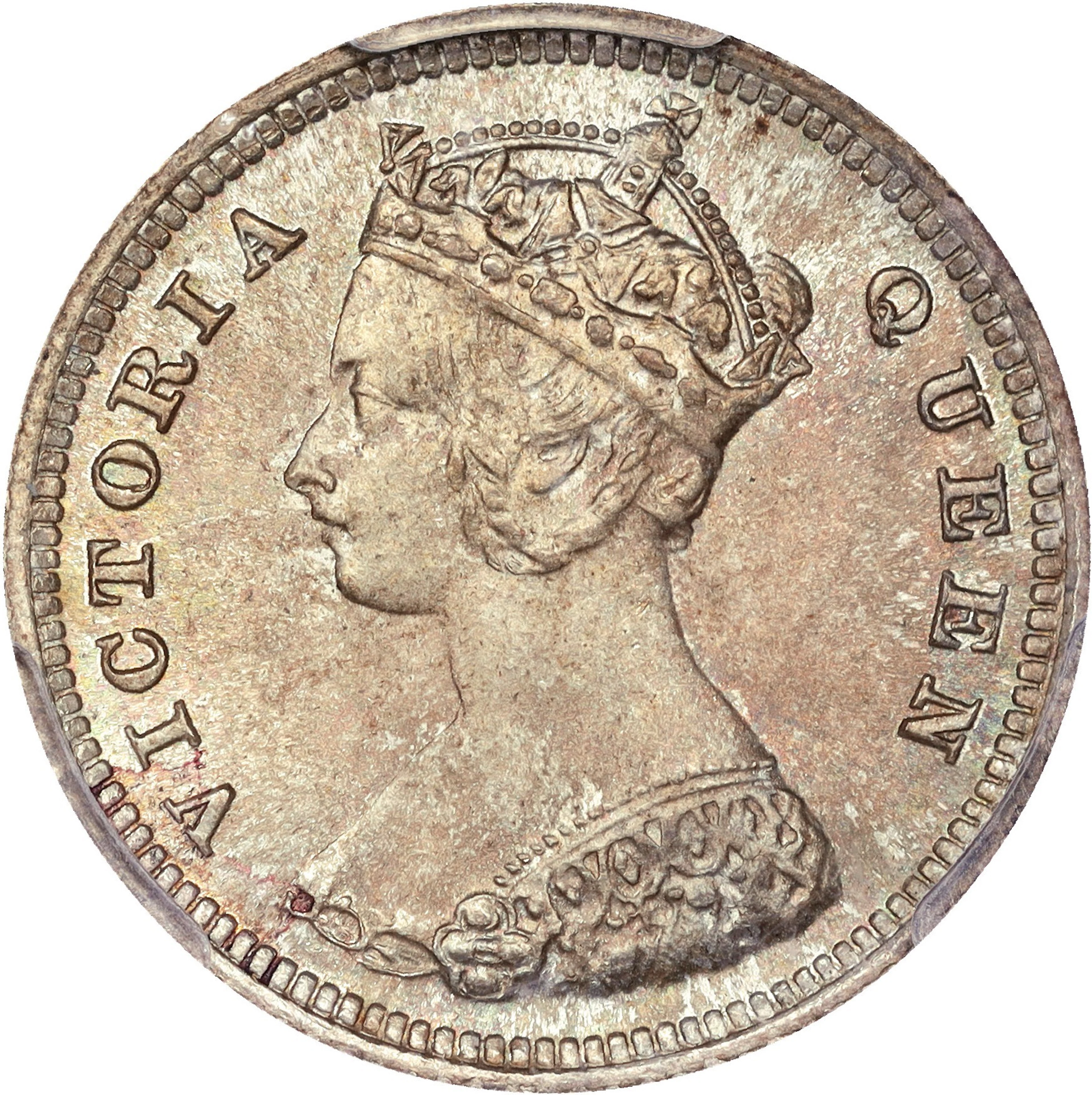 (t) HONG KONG (SAR). 10 Cents, 1888. London Mint. Victoria. PCGS MS-65.