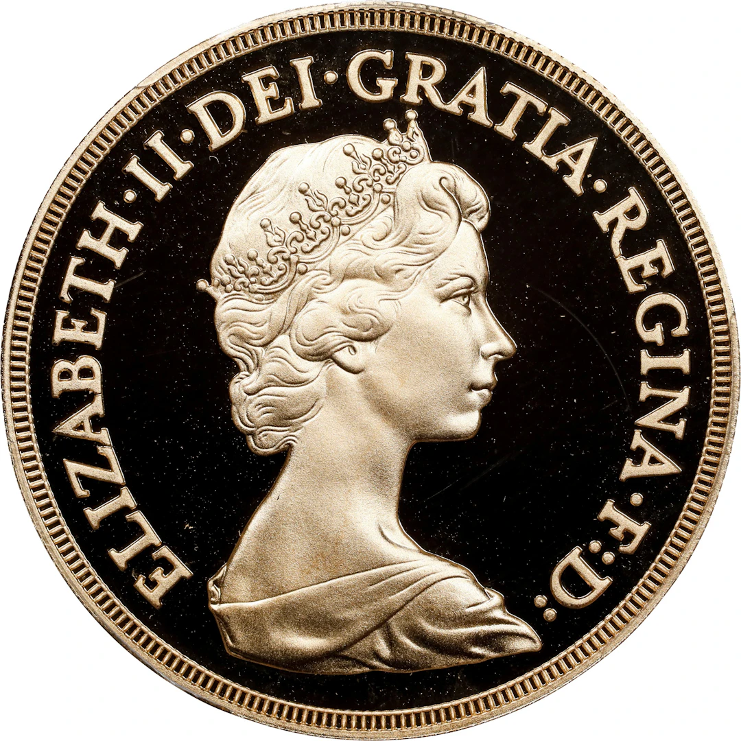 GREAT BRITAIN. 5 Pounds, 1980. Llantrisant Mint. Elizabeth II. PCGS