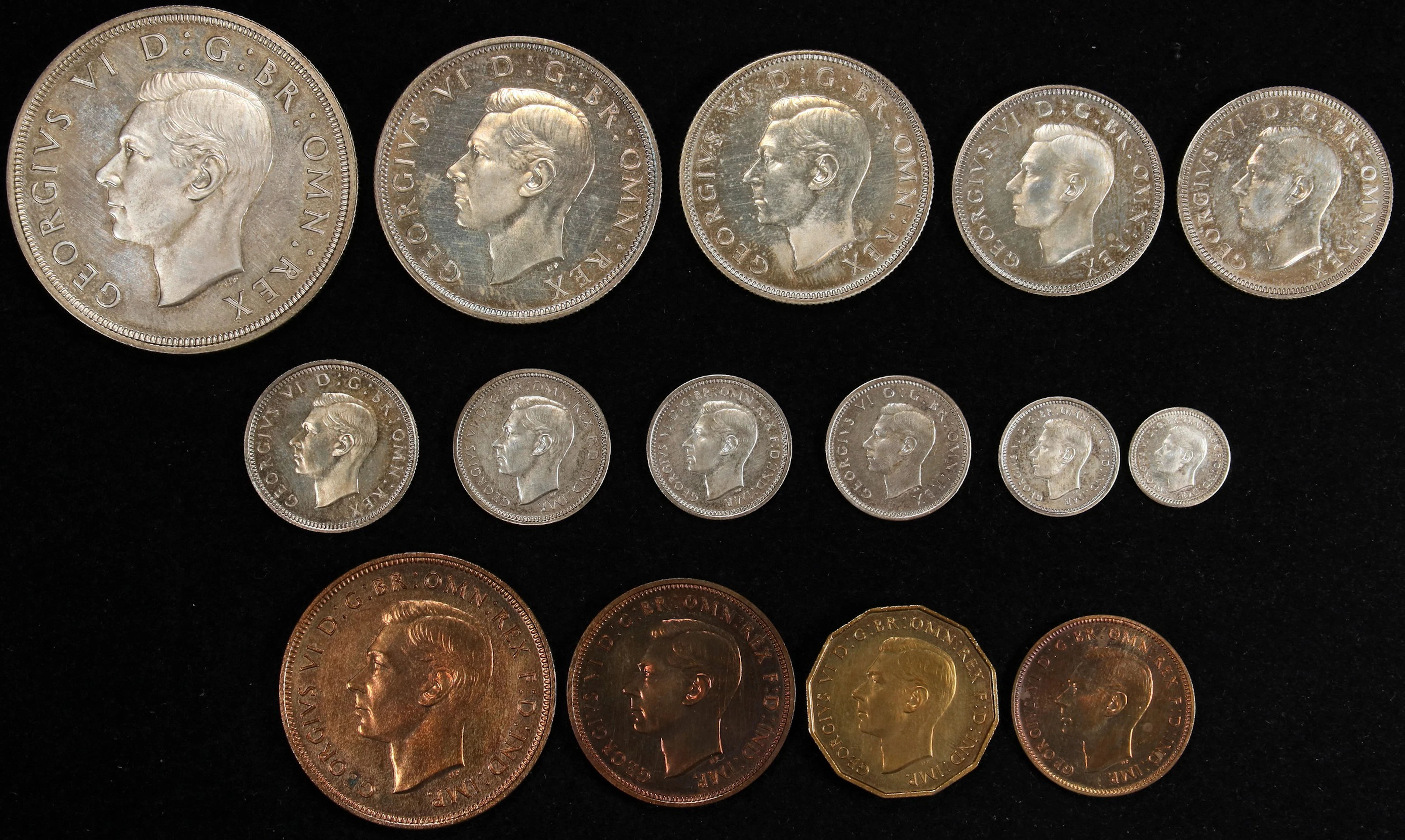 GREAT BRITAIN. Coronation Proof Set (15 Pieces), 1937. London Mint. PROOF.