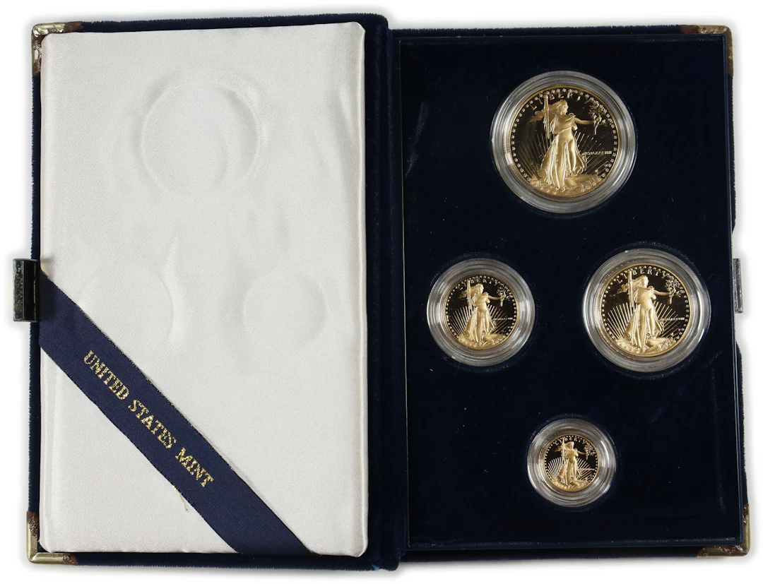 (1.85 oz, 57.542 g AGW). 1988 American Eagle Gold Four-Coin Set. Proof.