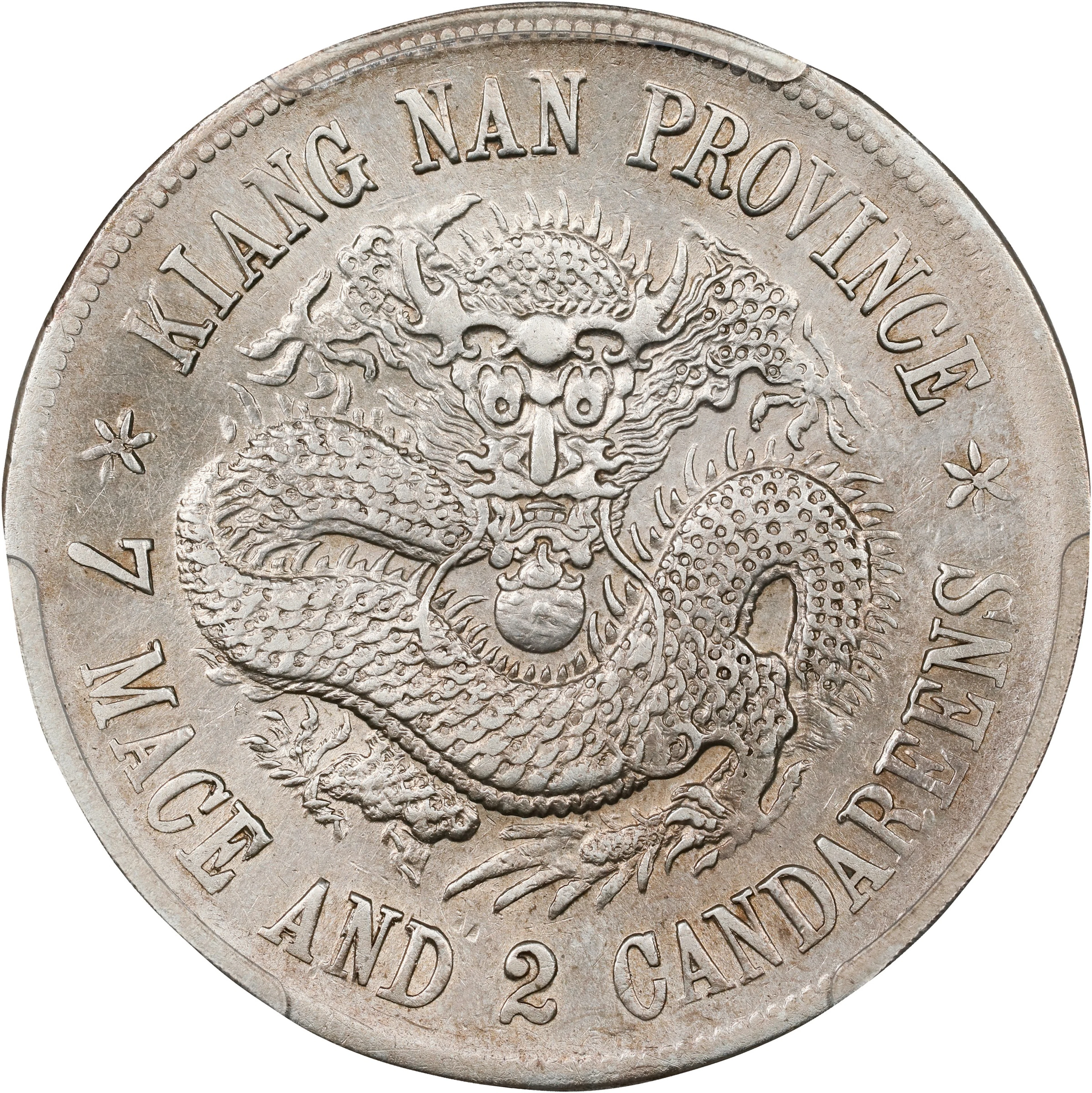 (t) CHINA. Kiangnan. 7 Mace 2 Candareens (Dollar), CD (1898). Nanking