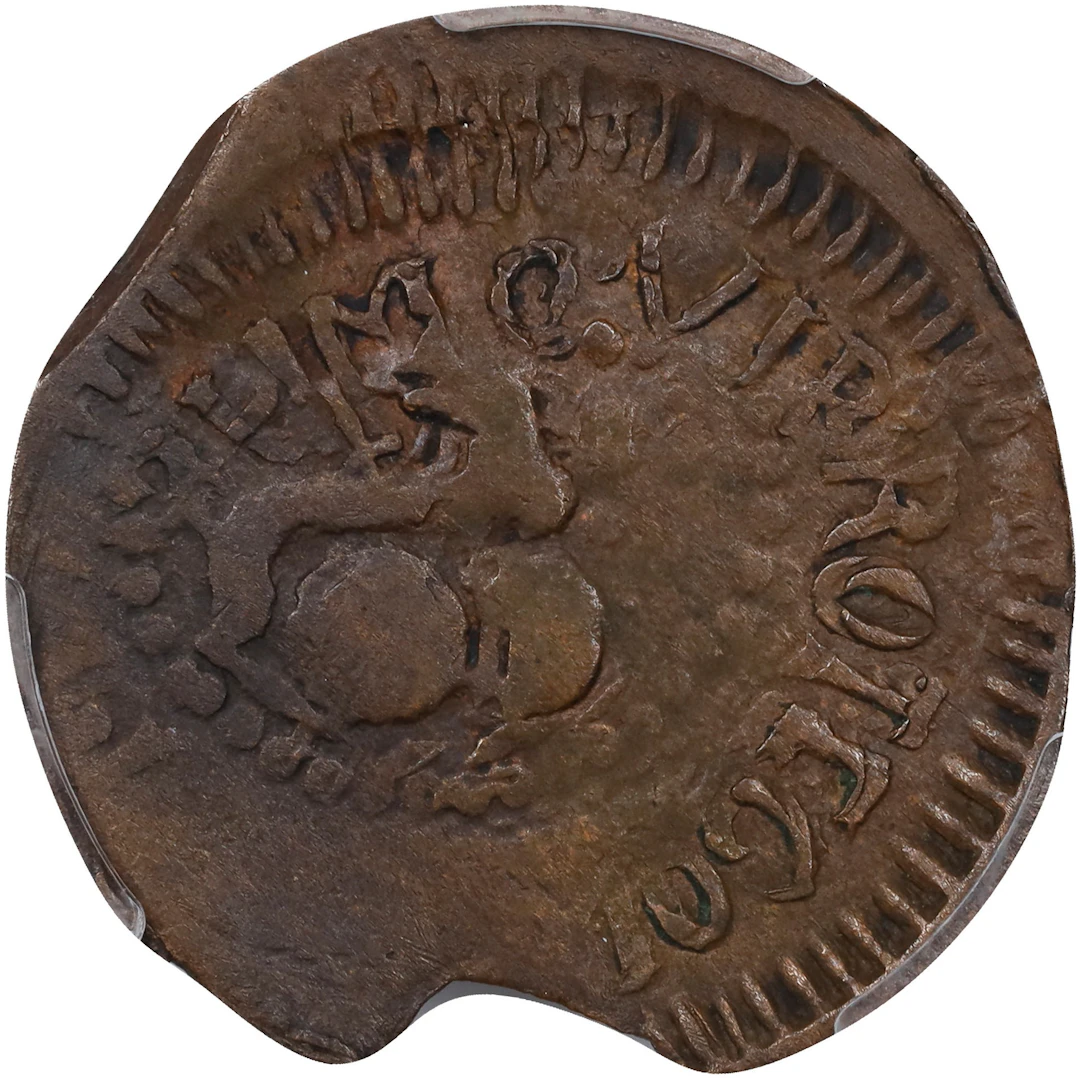 PHILIPPINES. Mint Error -- Clipped Planchet, Double Struck -- Quarto