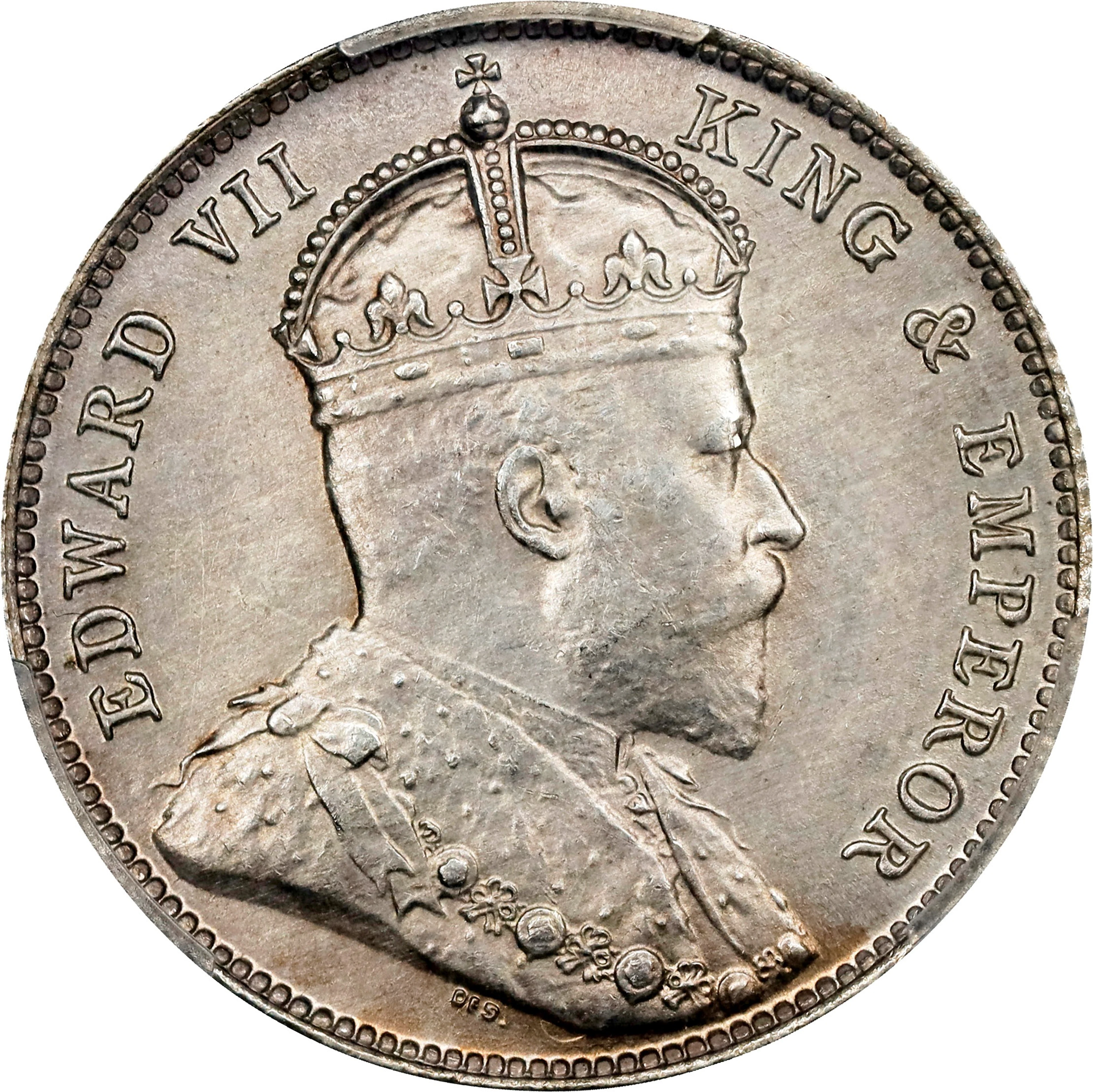 (t) HONG KONG (SAR). 20 Cents, 1905. London Mint. Edward VII. PCGS