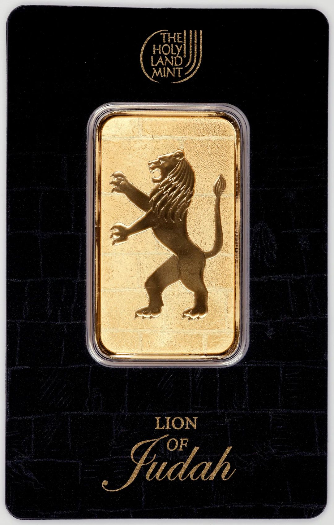 (1 oz, 31.104 g AGW). The Holy Land Mint 1 oz Gold Bar.