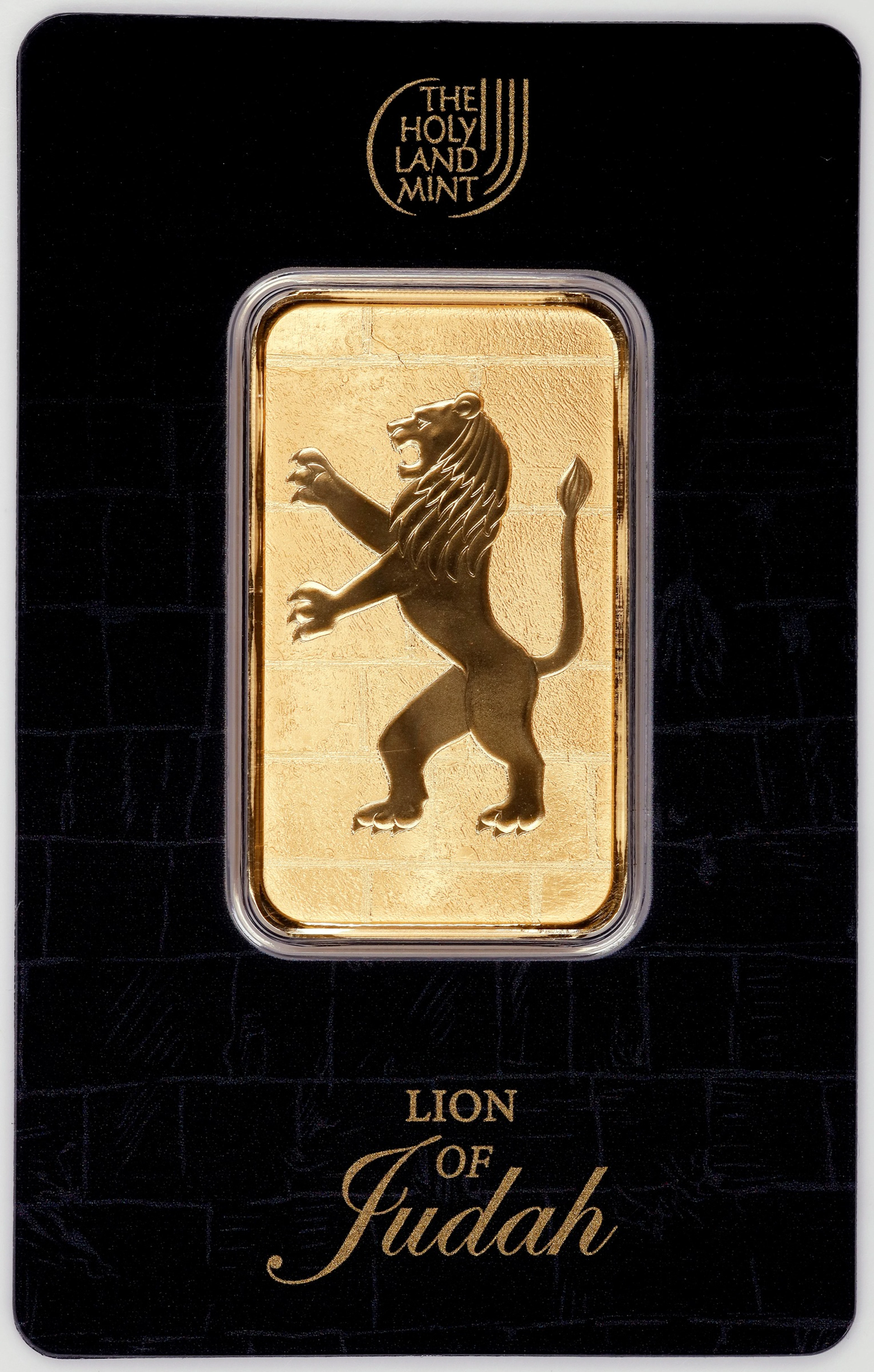 (1 oz, 31.104 g AGW). The Holy Land Mint 1 oz Gold Bar.