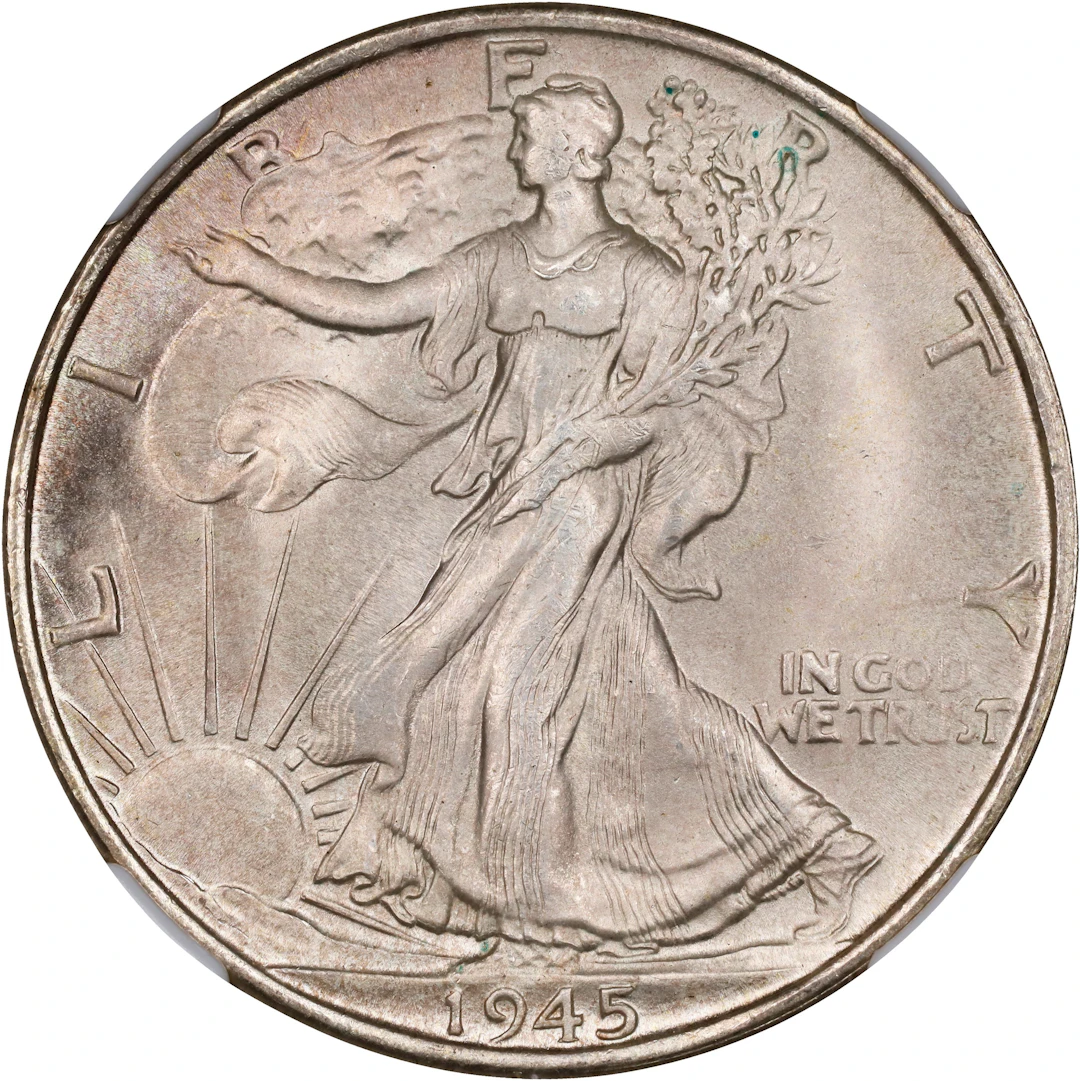 1945-S Walking Liberty Half Dollar. MS-66 (NGC).