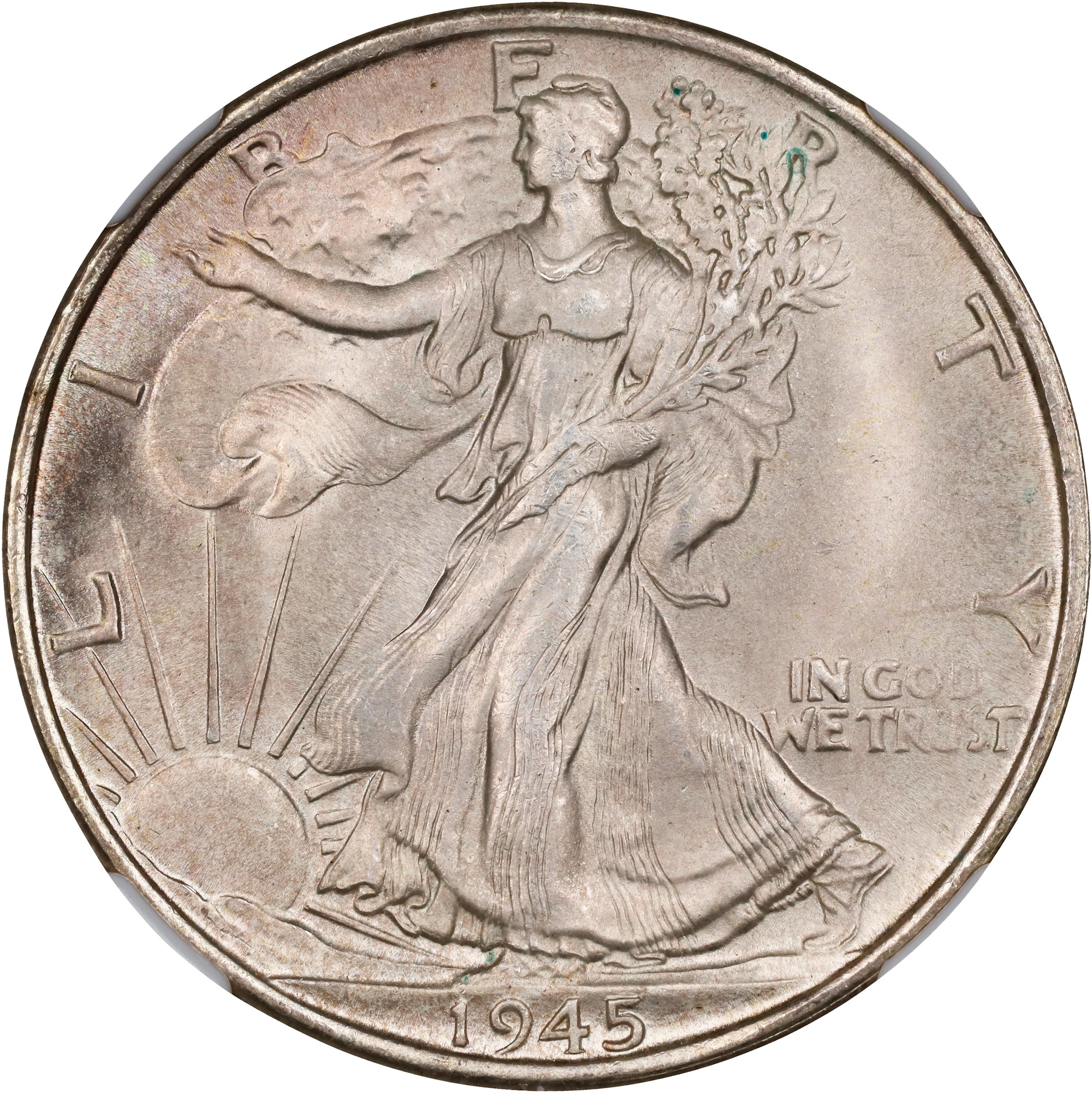 1945-S Walking Liberty Half Dollar. MS-66 (NGC).