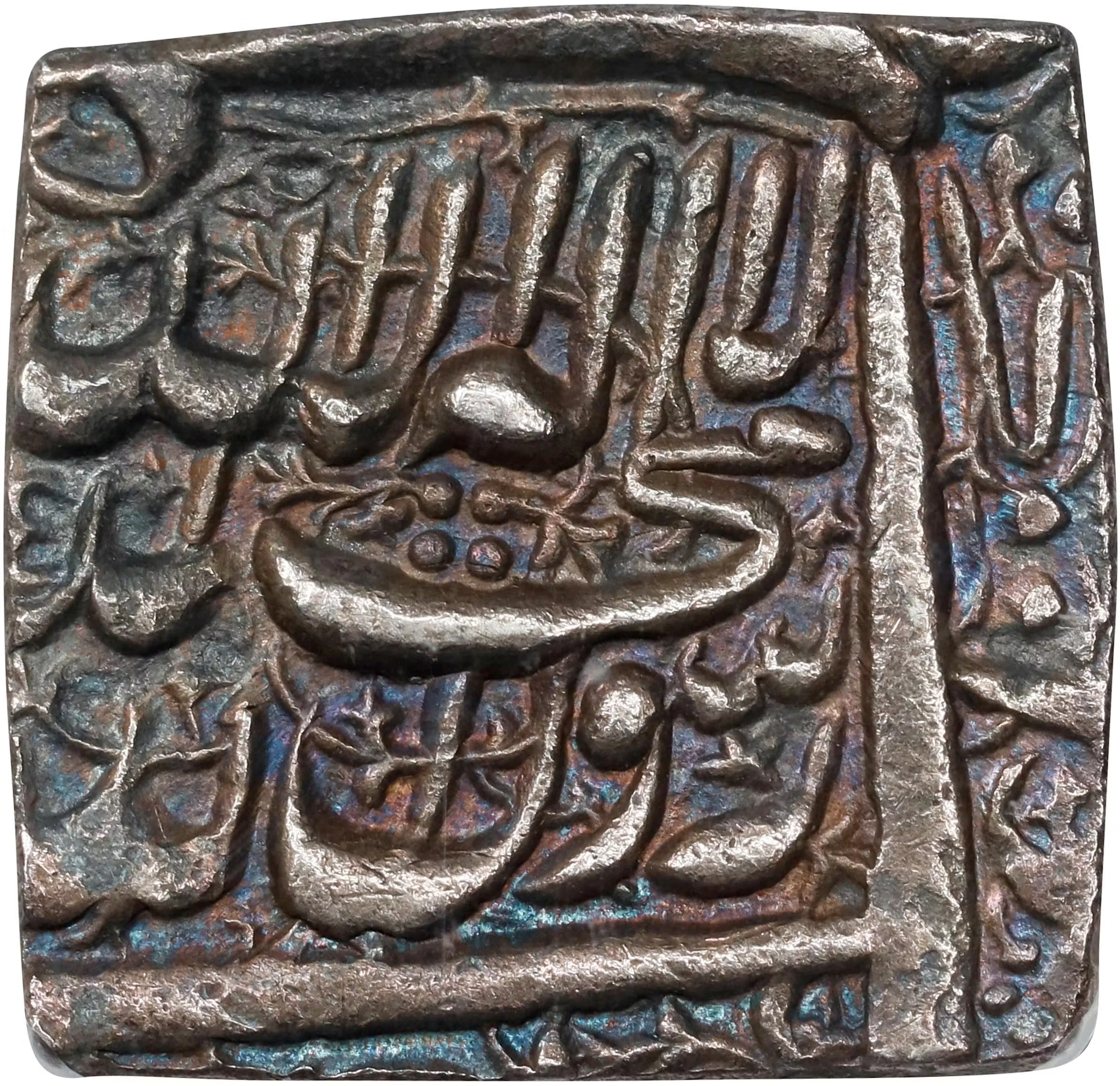 INDIA. Mughal Empire. Rupee, AH 996 (1587/88). Ahmadabad Mint. Akbar