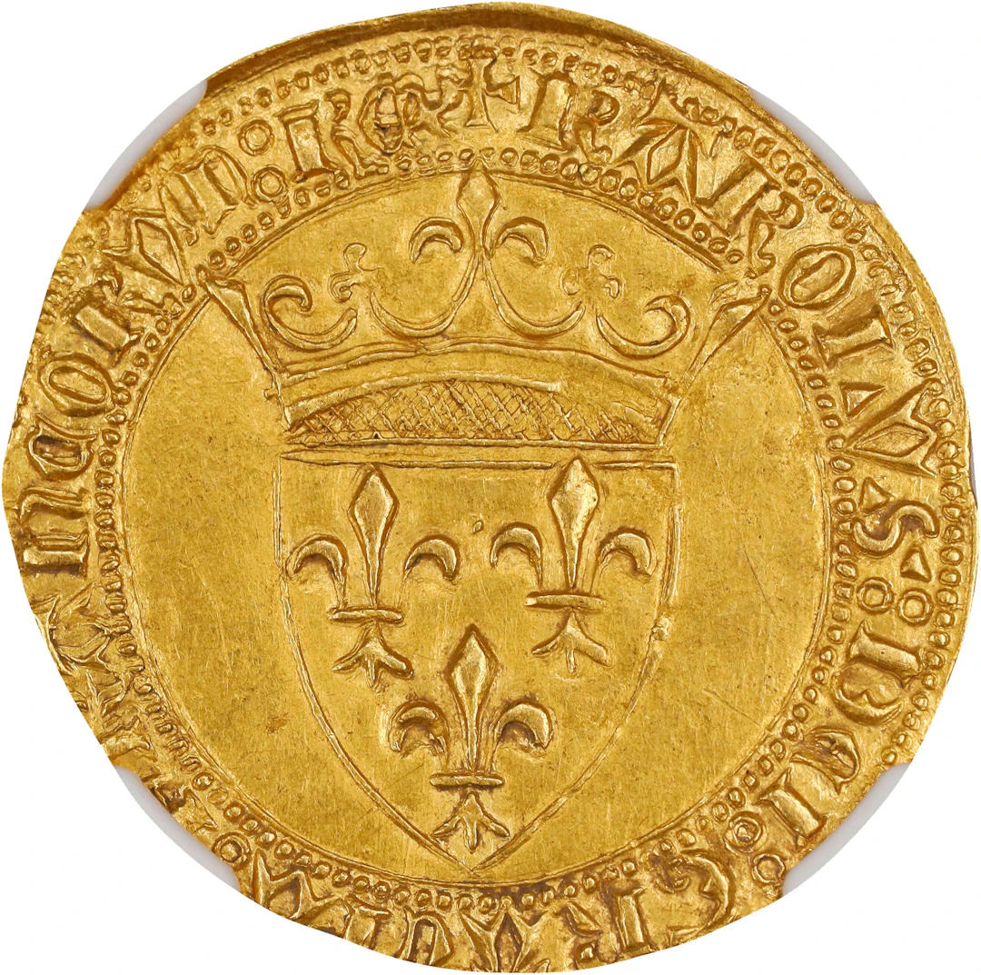 FRANCE. Ecu d'Or, ND (1380-1422). Charles VI. NGC MS-62.
